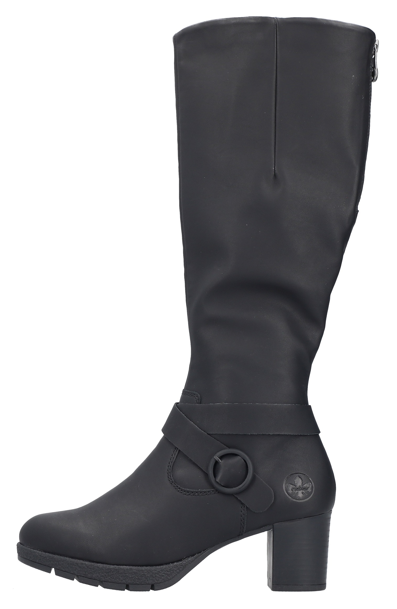 Rieker Stiefel  Langschaftstiefel, Blockabsatz,mit Reißverschluss hinten-schmale Form
