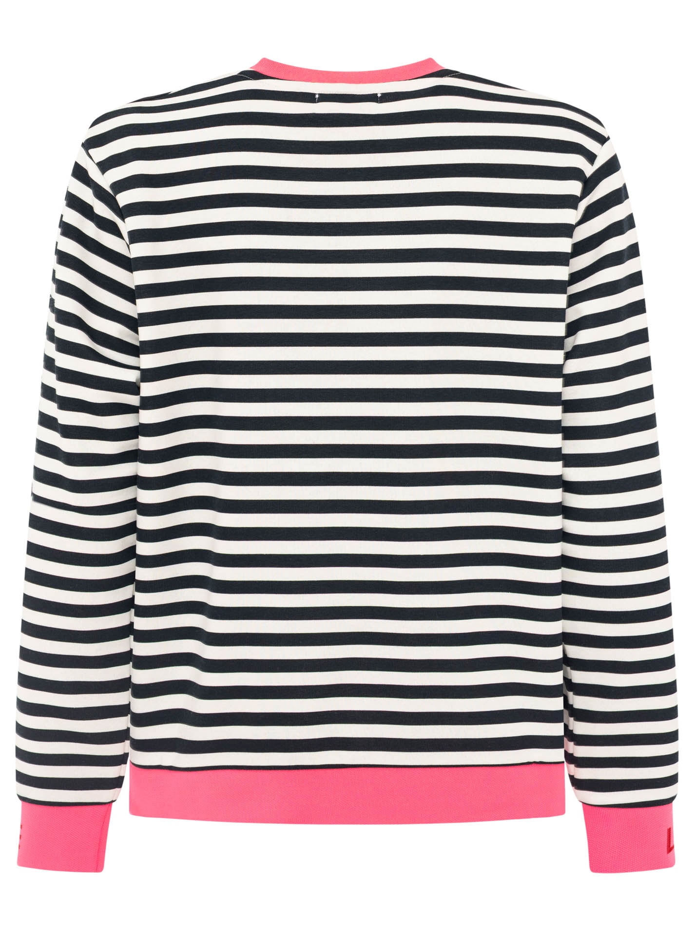 Zwillingsherz Sweatshirt »"LOVE"«, gestreift, Rundhals, pinke Bündchen, LOVE Schriftzug
