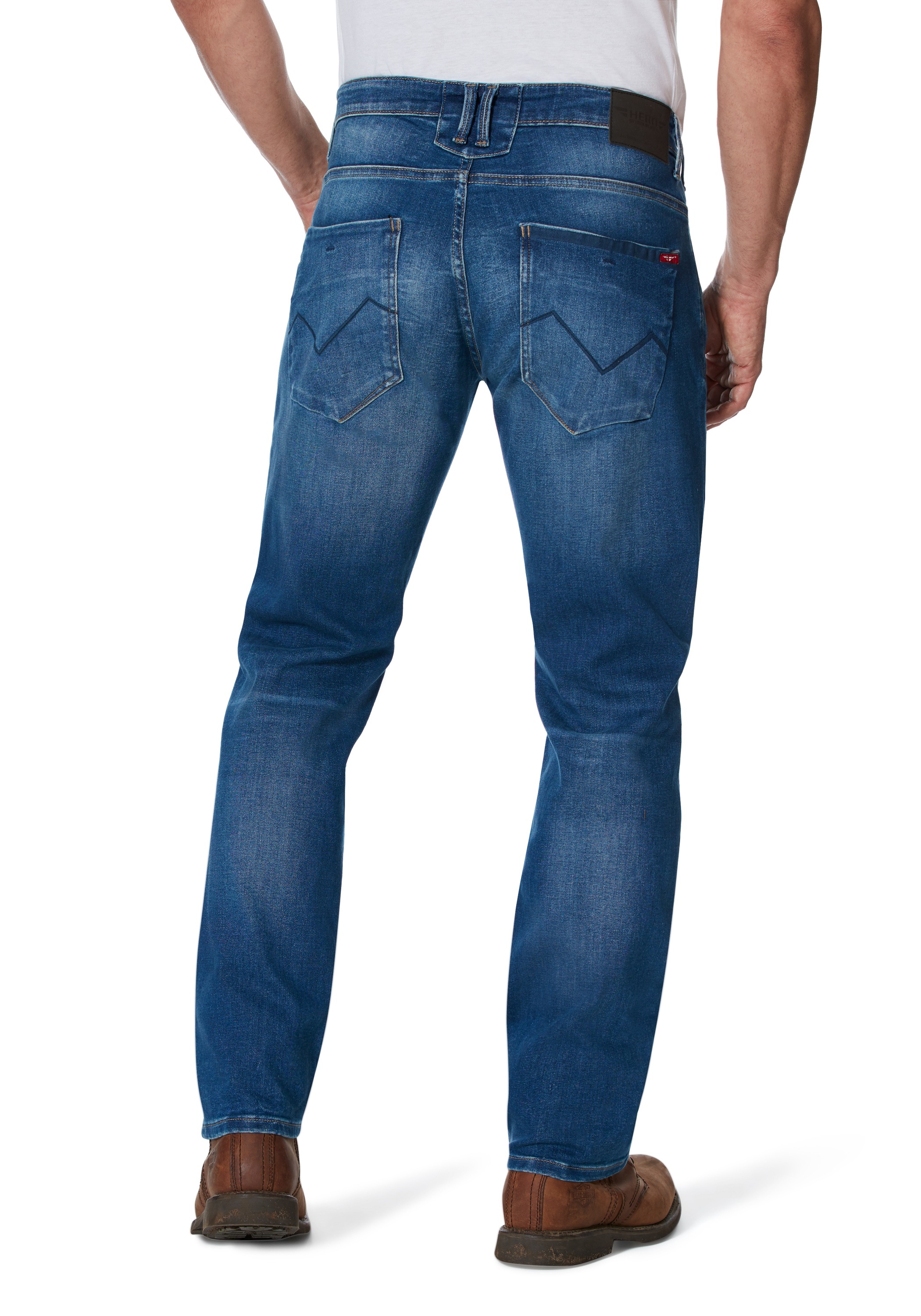 HERO by John Medoox 5-Pocket-Jeans »Baxter Denim Relaxed Fit«, Relaxed Fit Casual Clean Wash Denim Jeans für Herren