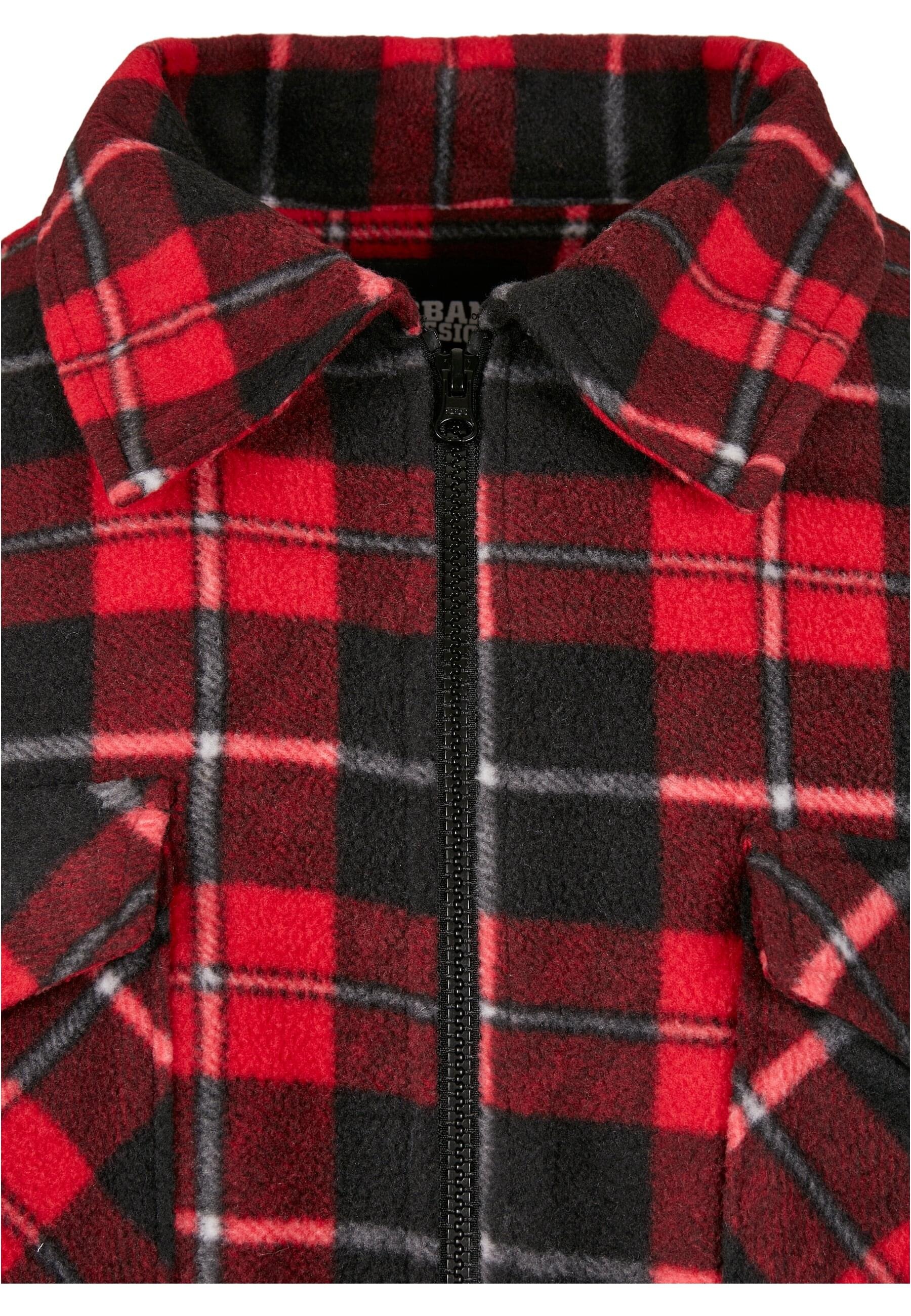 URBAN CLASSICS Allwetterjacke »Urban Classics Herren Plaid Teddy Lined Shirt Jacket«, (1 St.), ohne Kapuze