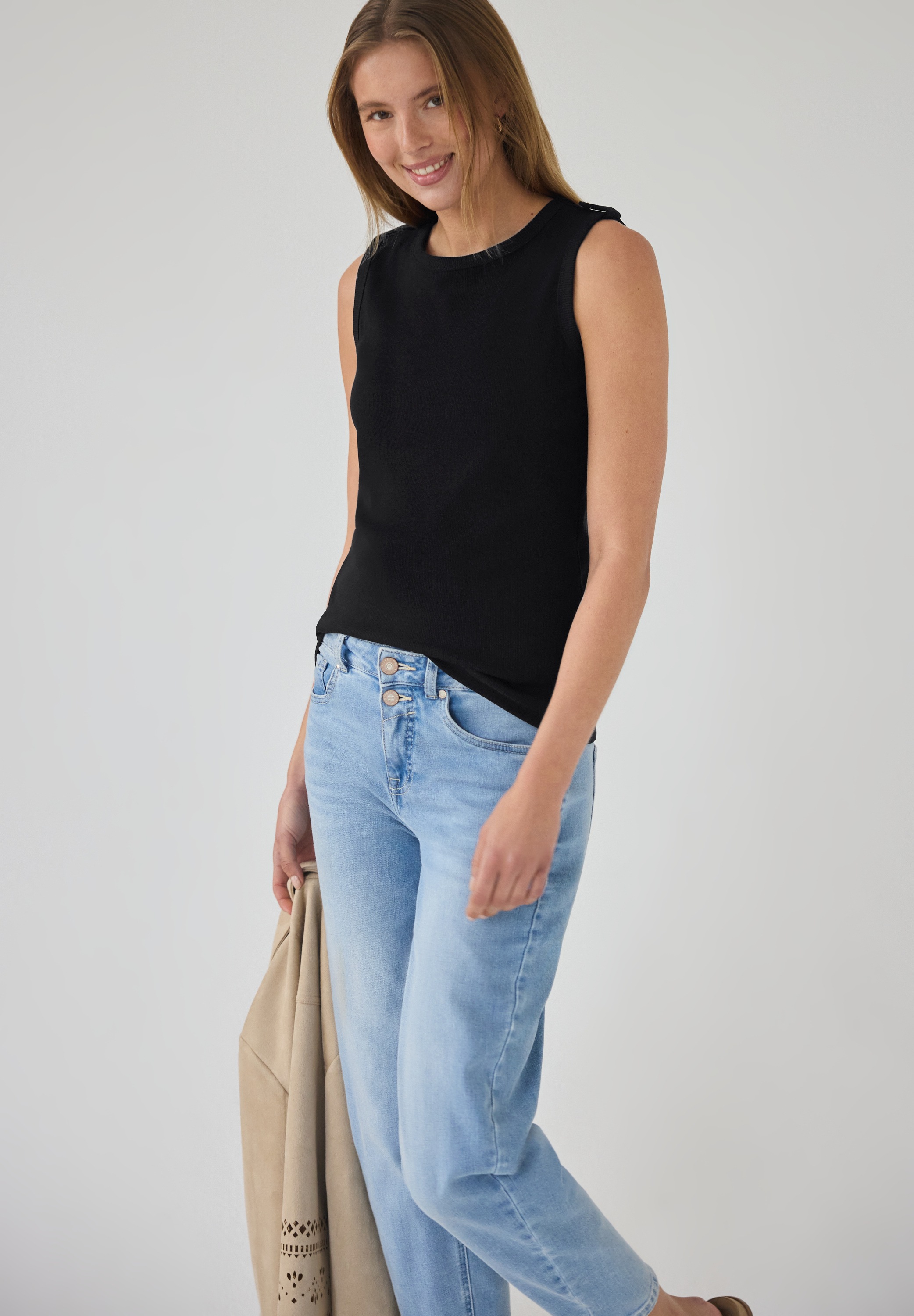 STREET ONE STUDIO Ripptanktop mit Rippstrick-Struktur