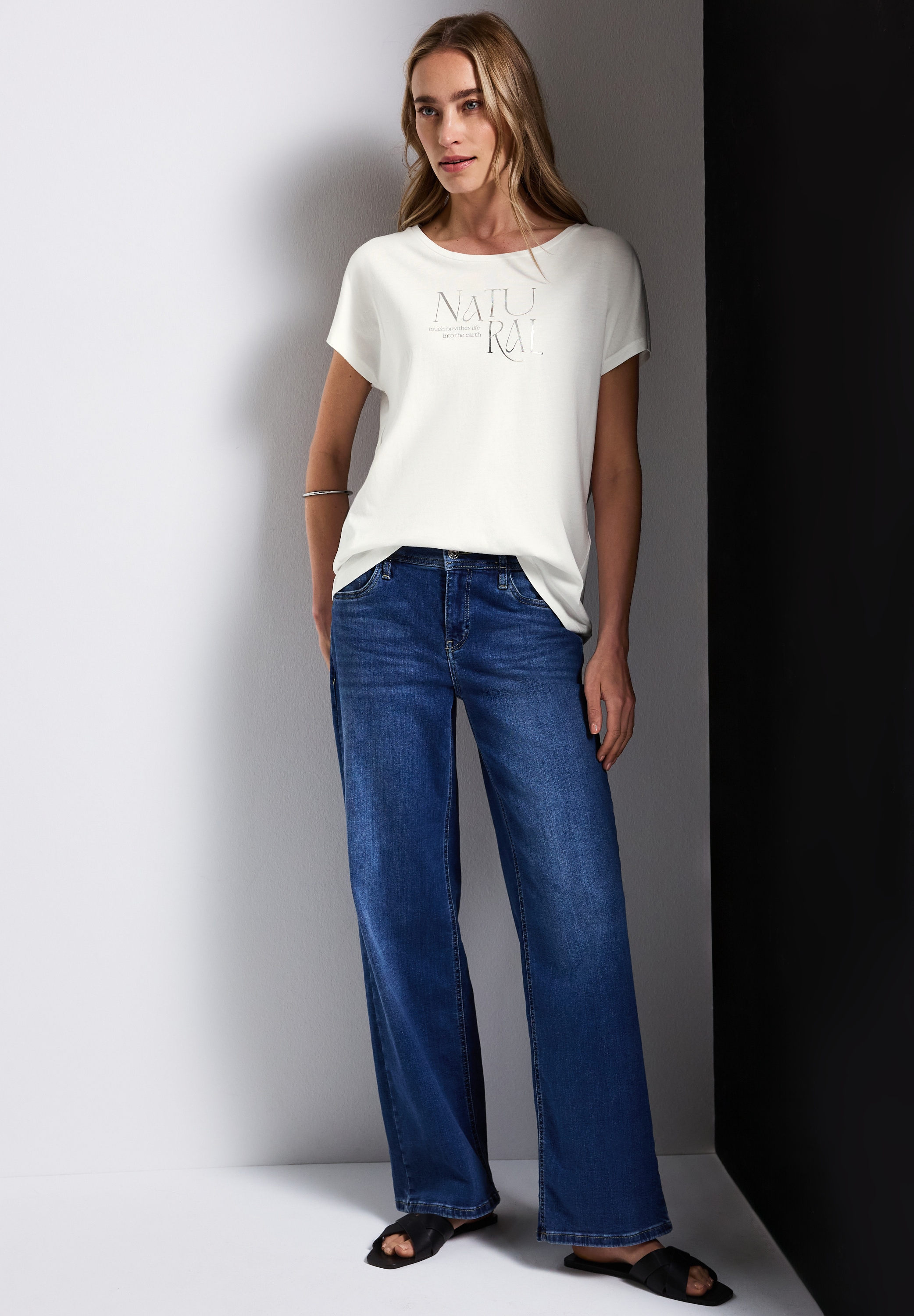 STREET ONE Shirttop, mit Schriftzug