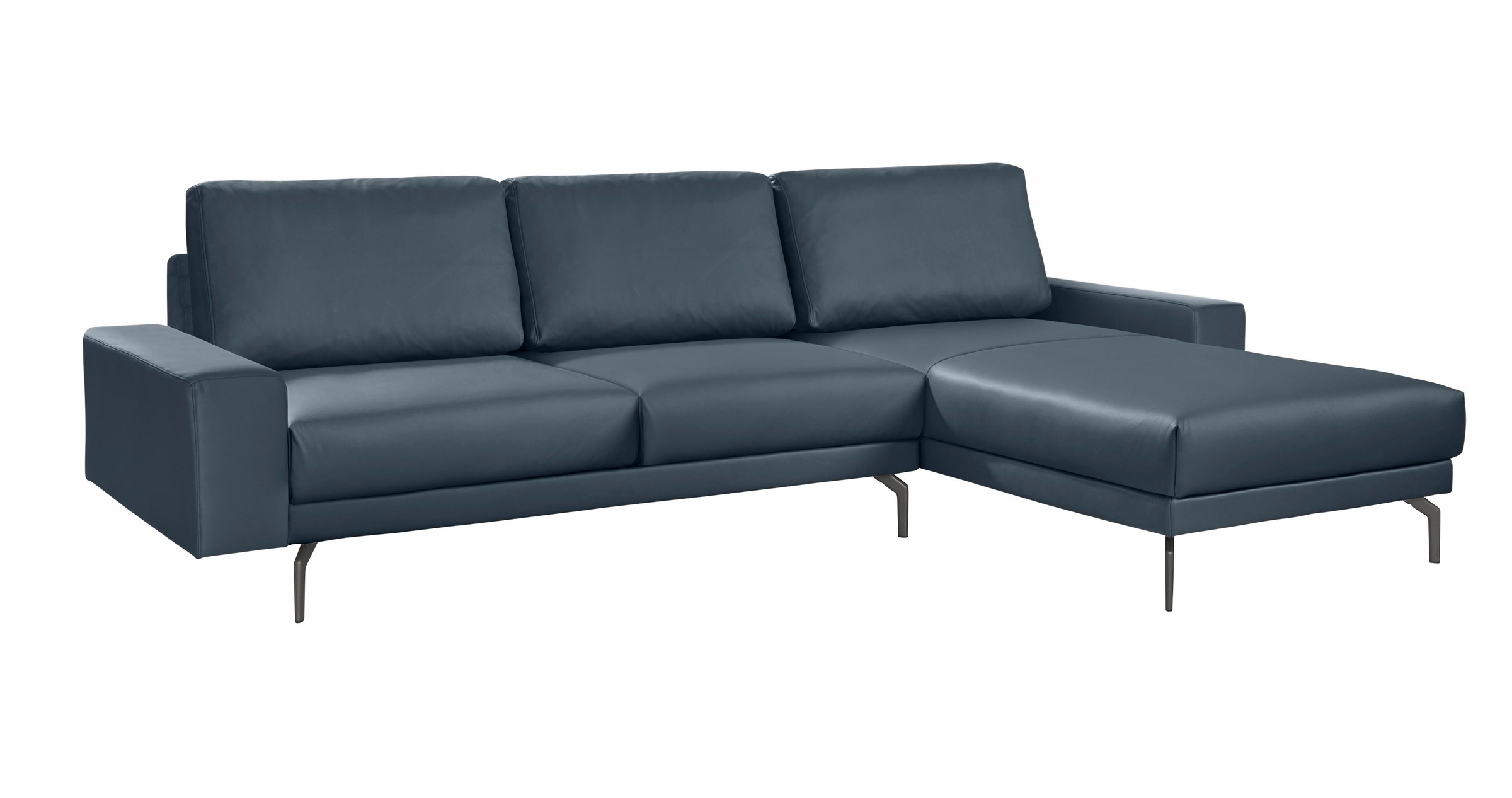 Creation BY ROLF BENZ Ecksofa »CR.450, Designecksofa, L-Form«, Armlehne breit und niedrig, Alugussfüße in umbragrau, Breite 274 cm
