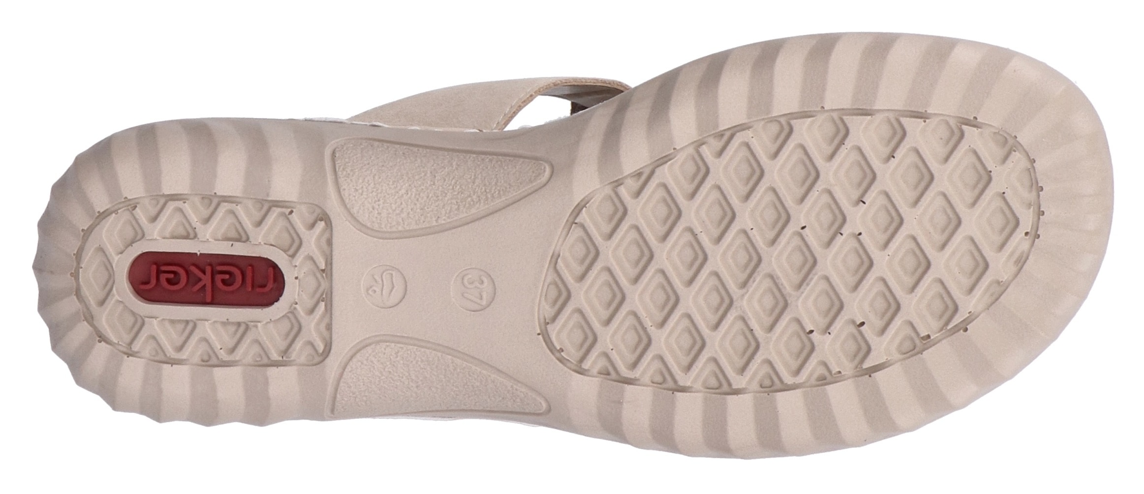 Rieker Pantolette, Sommerschuh, Strandschuh mit regulierbaren Klettverschlüssen