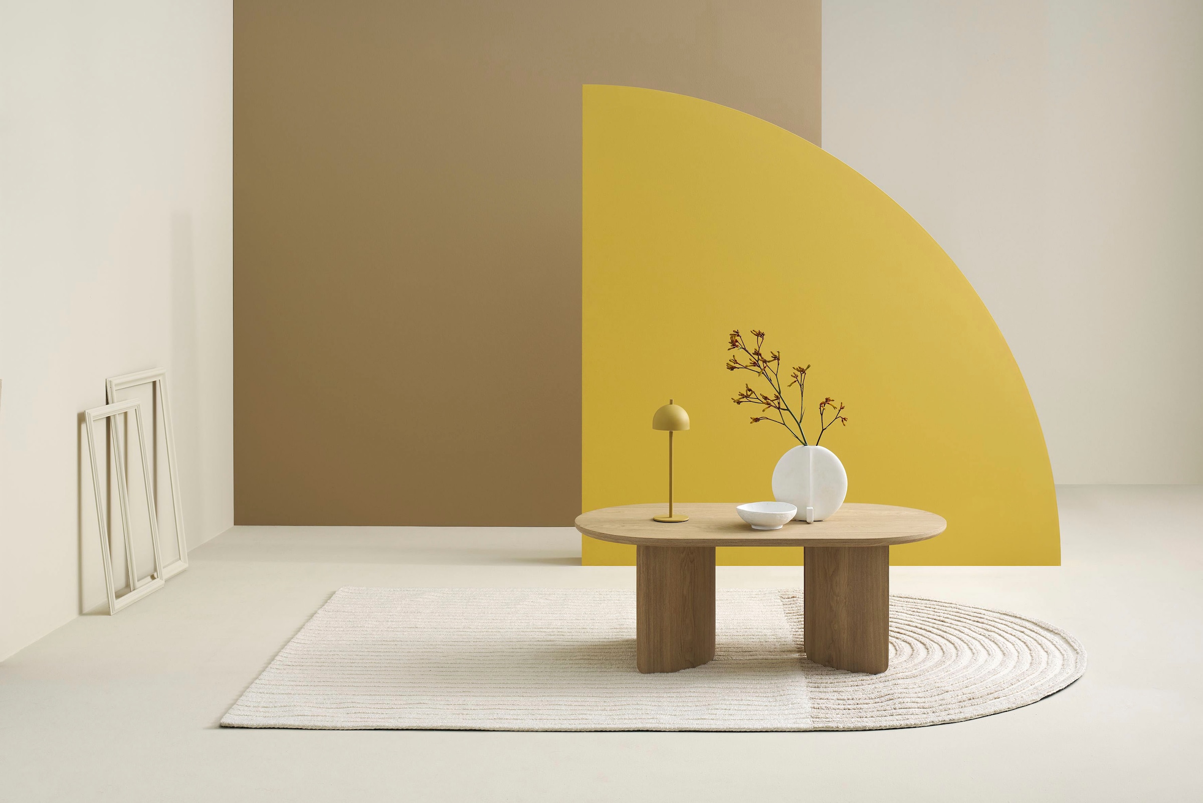 SCHÖNER WOHNEN-Kollektion Couchtisch »TROMS« 1 Stk. tlg. 110 cm, mit variabel montierbarem Untergestell