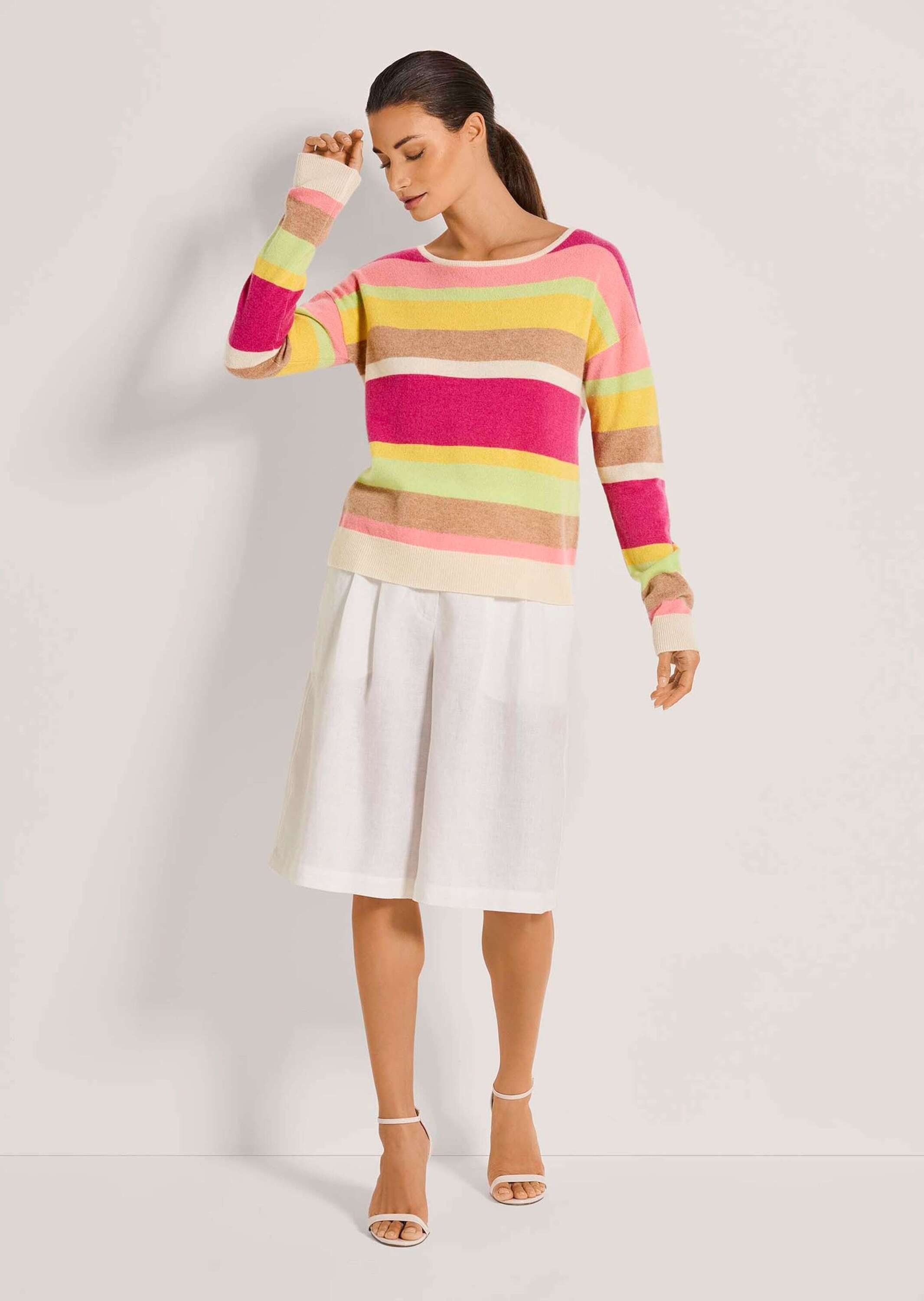 MADELEINE Longpullover "Pullover Kaschmir-Pullover mit Streifen" günstig online kaufen