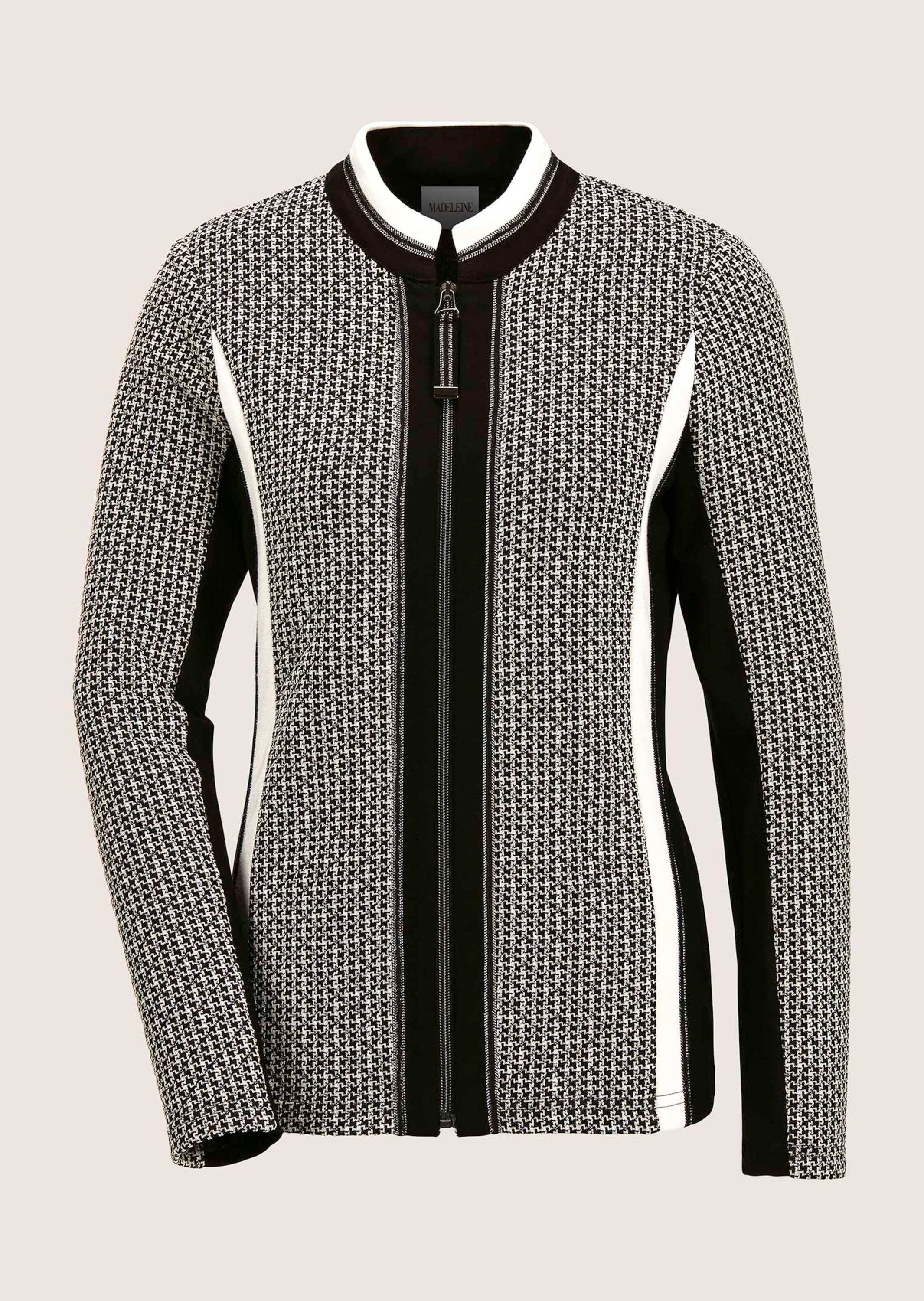 MADELEINE Damen Jerseyblazer "Blazer Kurzblazer mit Reißverschluss", grün, Gr. 34, Obermaterial: 51% Polyester PES. 27% Polyamid PA. 20% Viskose CV.