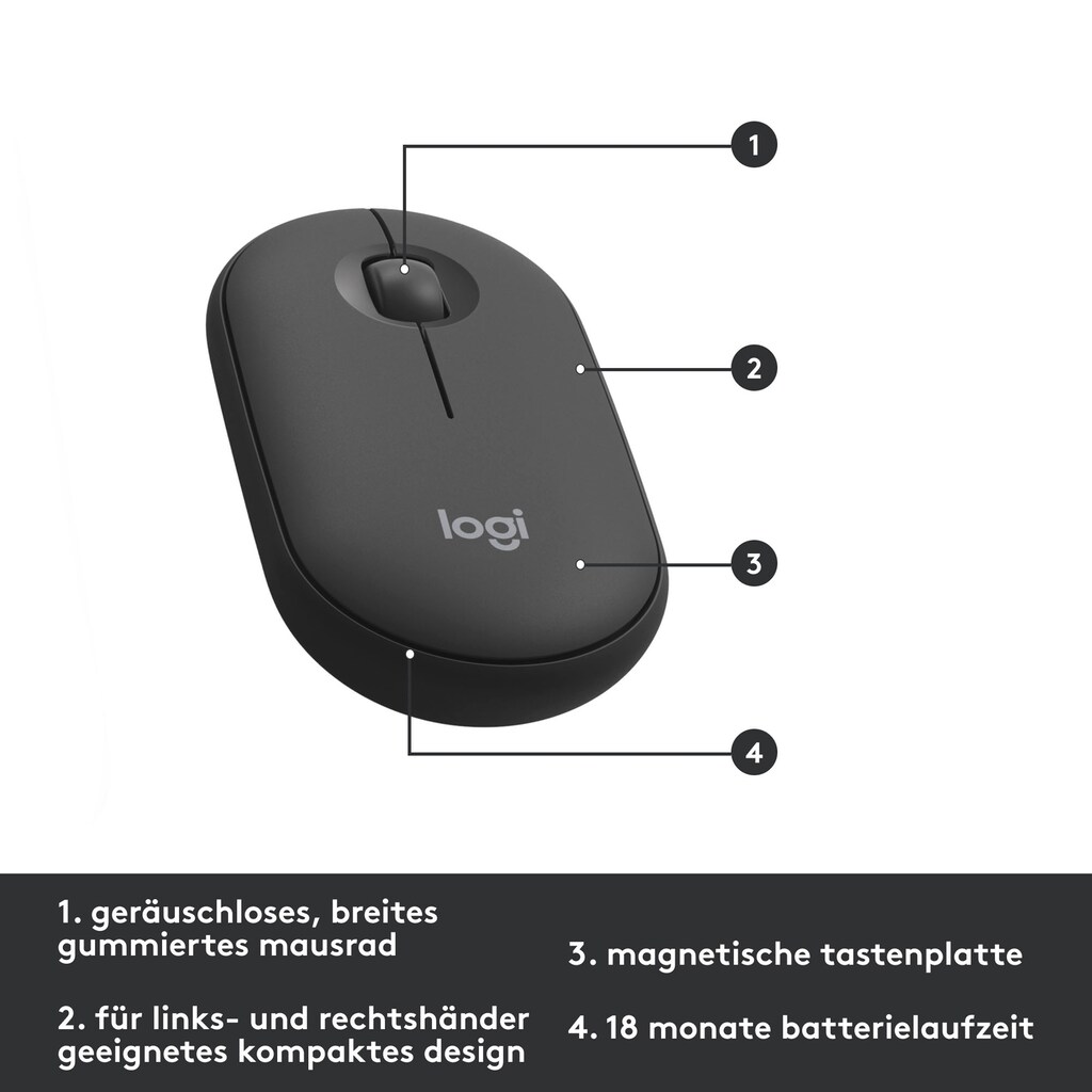 Logitech Tastatur- und Maus-Set »Slim Wireless MK470«