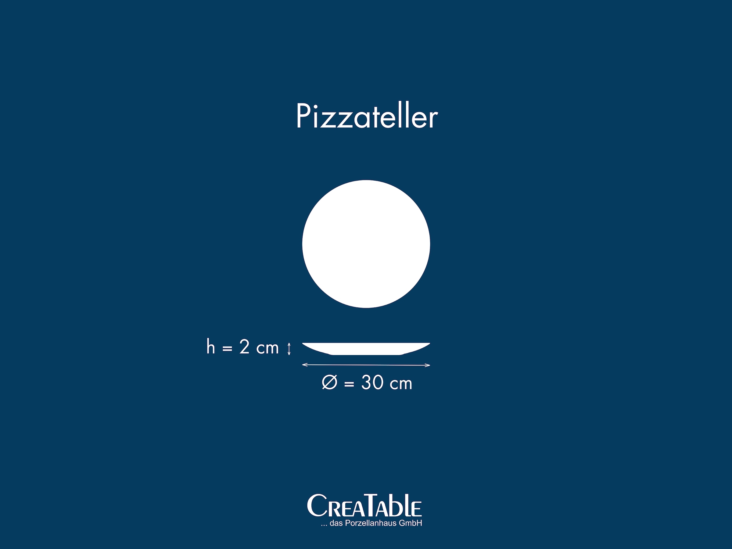 CreaTable Pizzateller »Milano La Pizza, Teller Set, 4-tlg.« Vielseitig einsetzbar, Europäische Qualität