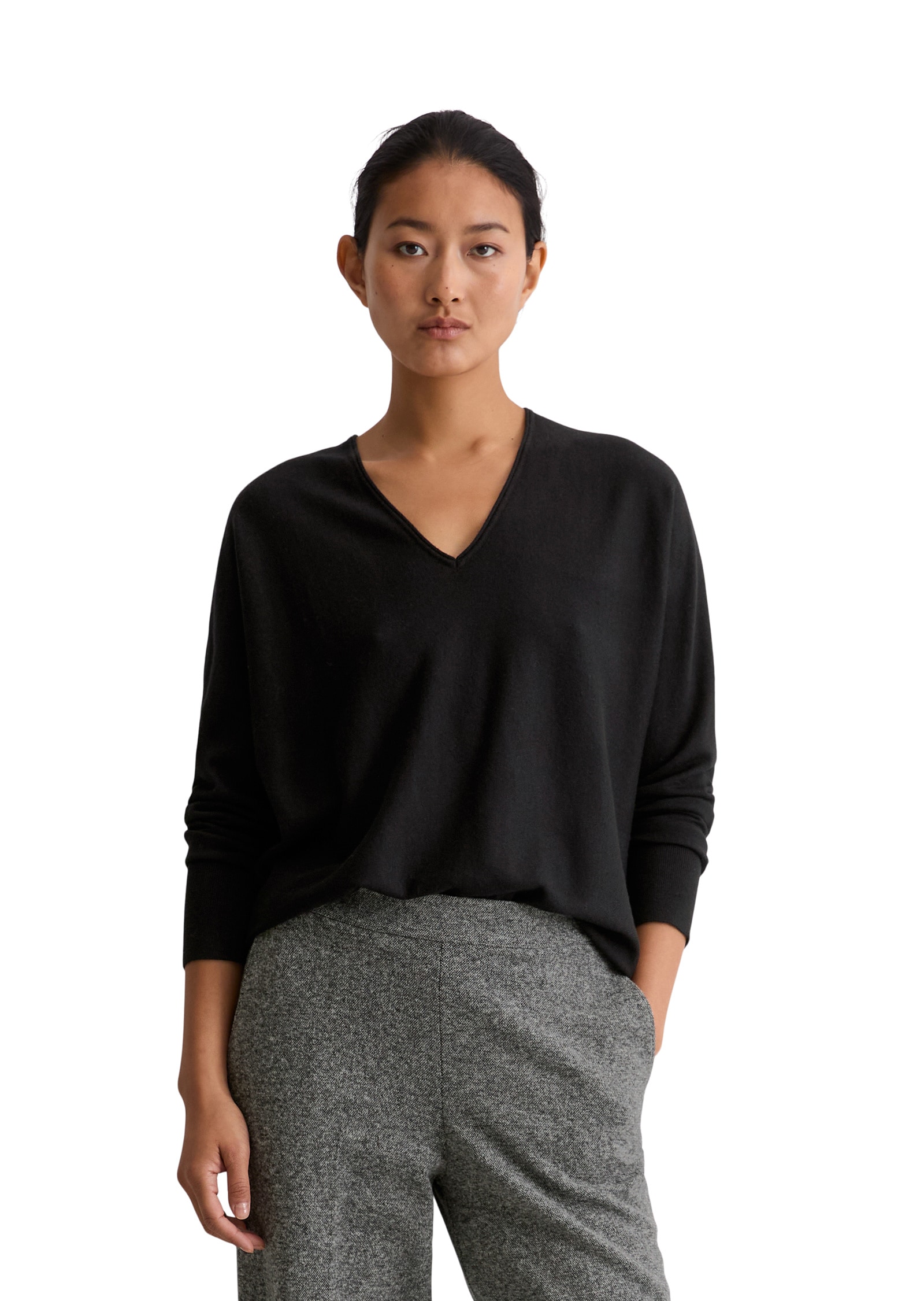 Marc OPolo Strickpullover "aus weichem Schurwolle-Viskose-Mix" günstig online kaufen