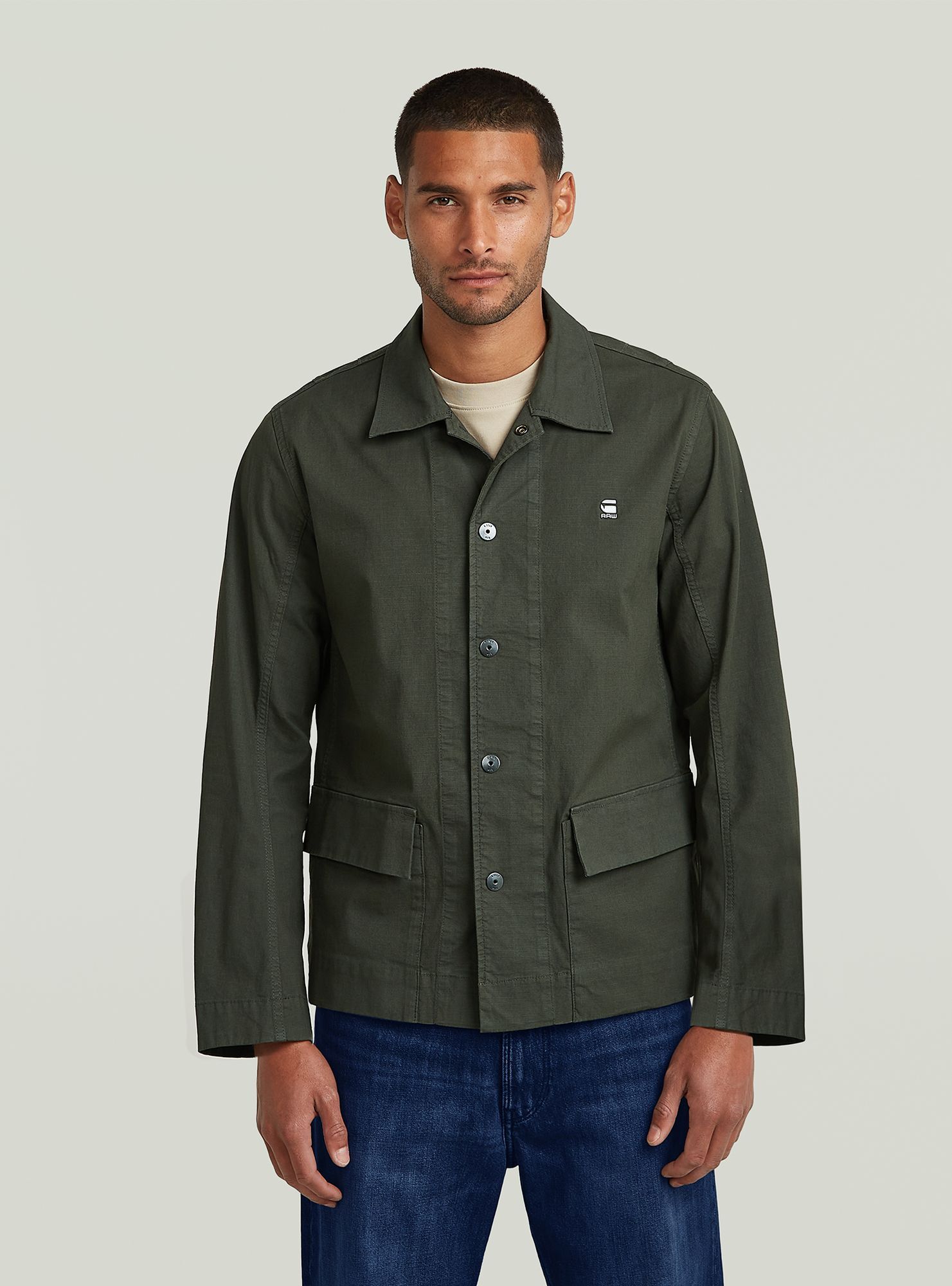G-STAR Langarmshirt "2 Pocket Overshirt"