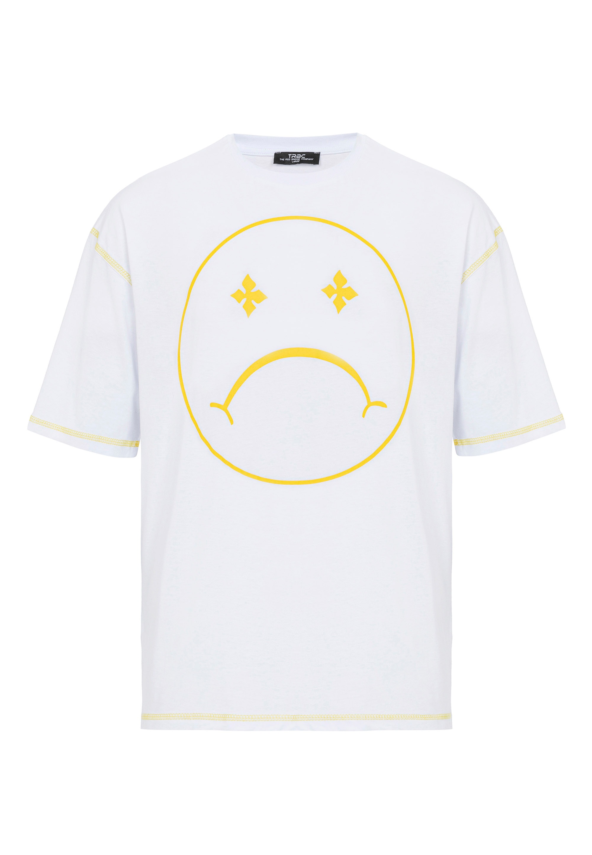 RedBridge T-Shirt »Aberdeen«, mit modischem Sad Smiley-Frontprint