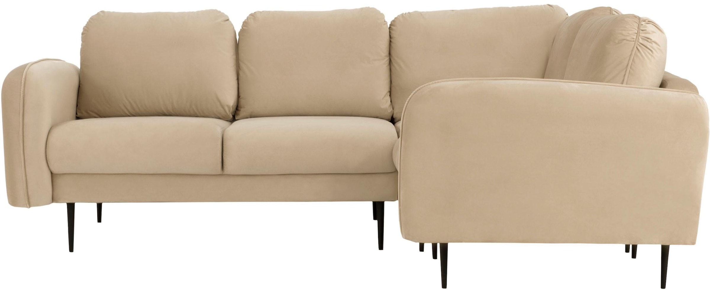 Leonique Ecksofa »Skidi L-Form«, mit losen Rückenkissen und Keder oben auf der Armlehne