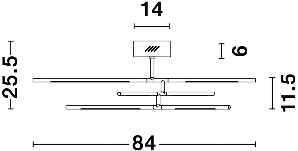 Nova Luce LED-Hängeleuchte »RACCIO«, 6 flammig, Leuchtmittel LED-Modul | LED fest integriert, Mit Leuchtmittel; Dimmbar