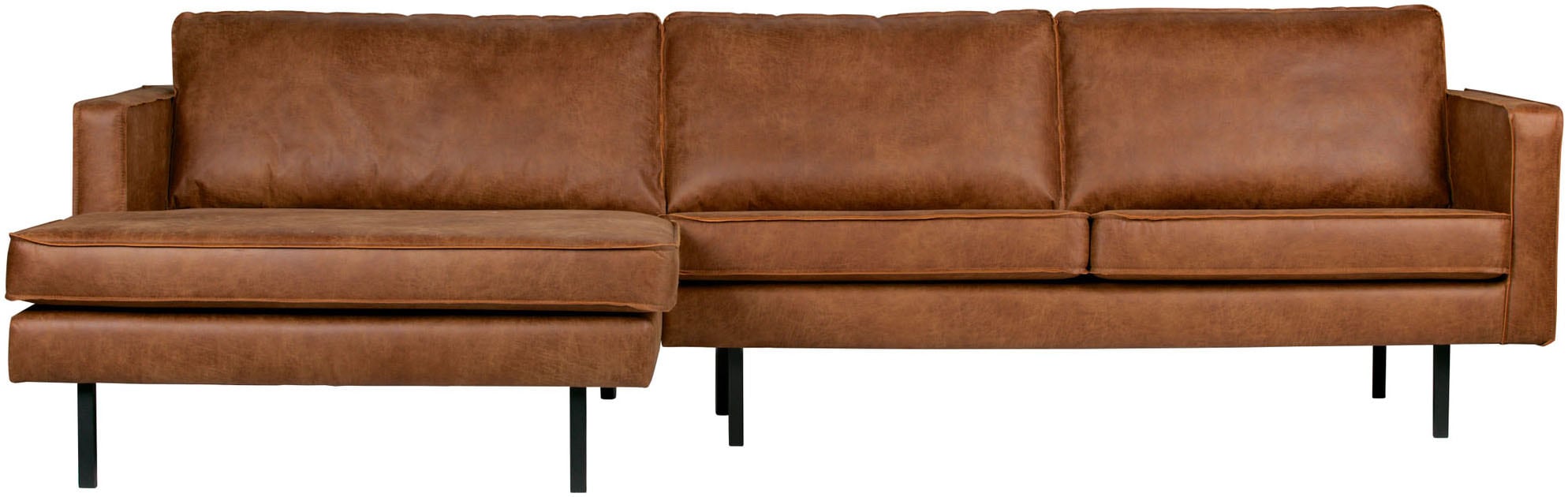 WOOOD Ecksofa "Rodeo Recycling-Lederfaser-Verbundstoff, H 85 x B 300 x T 155/86 cm" Metallbeine, Tragkraft 250 kg, Gute Verschleißfestigkeit, pfleigleicht
