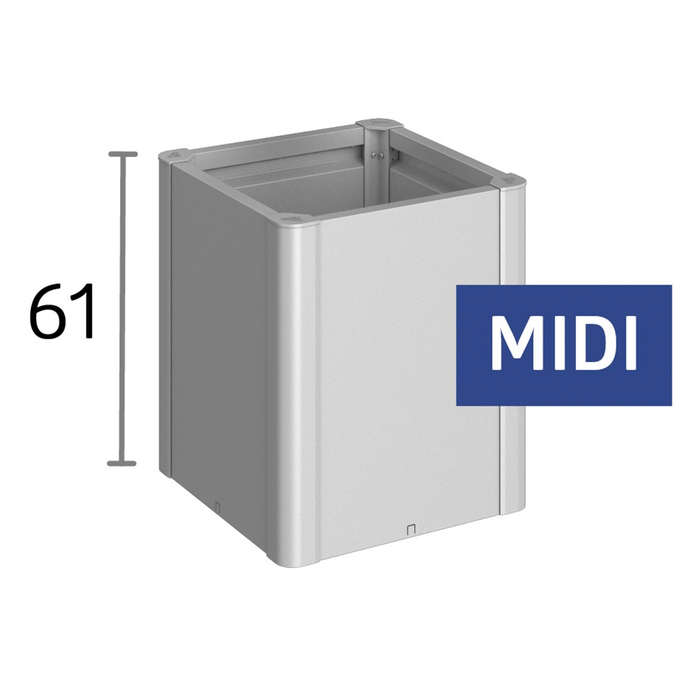Biohort Hochbeet »BELVEDERE midi 0,5x0,5; verschiedene Farben« 53x53x61 cm, extrem langlebig, aus Metall