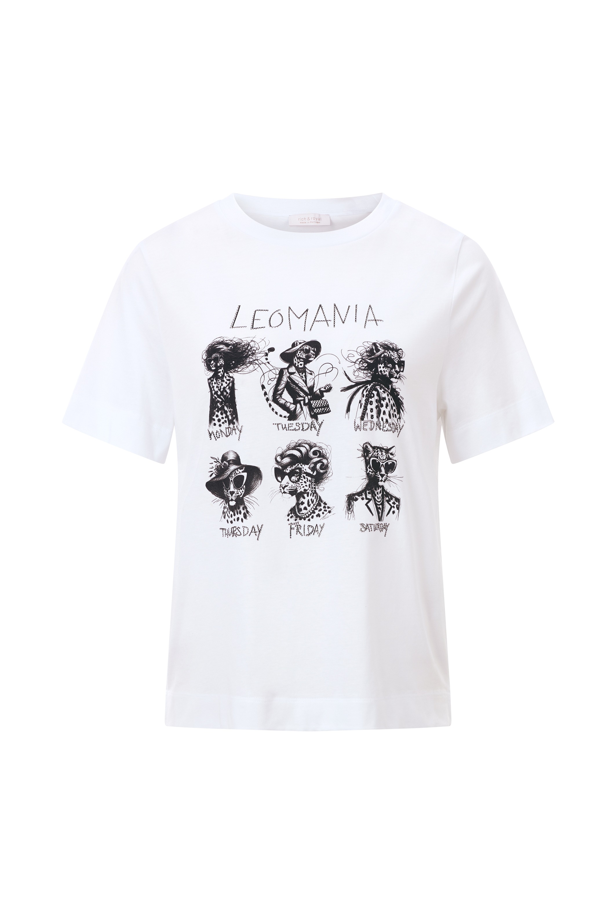 Thumbnail - RICHROYAL Kurzarmshirt, Print "Leomania"