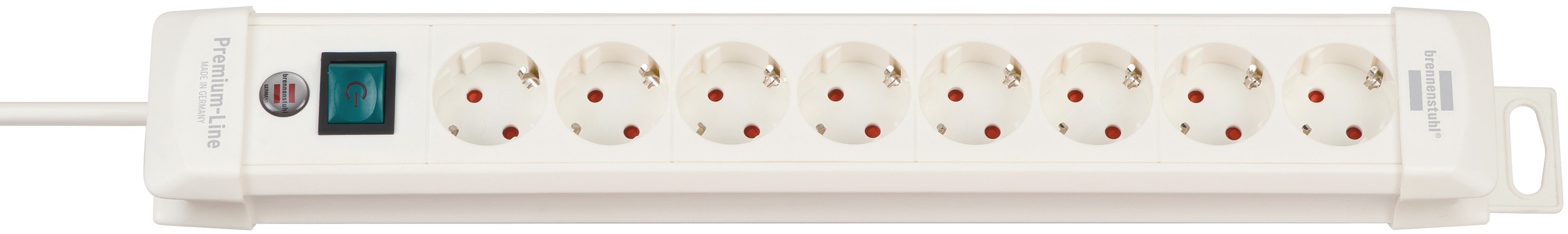 BRENNENSTUHL Steckdosenleiste "Premium-Line", 3m, weiß, Werkstatt, Steckdosenleisten, mit Schalter