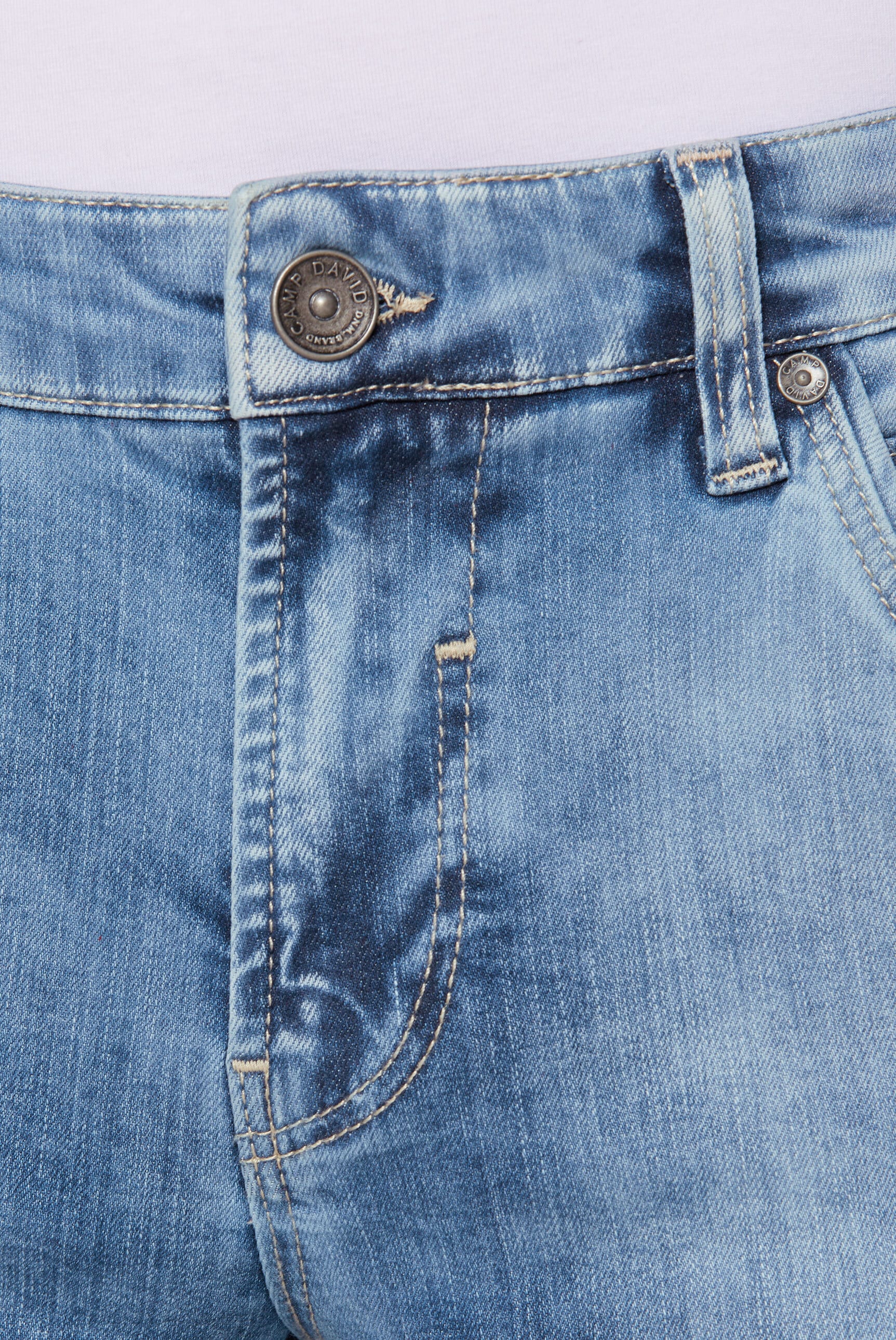CAMP DAVID Jeansshorts, mit Turn-Up Saum