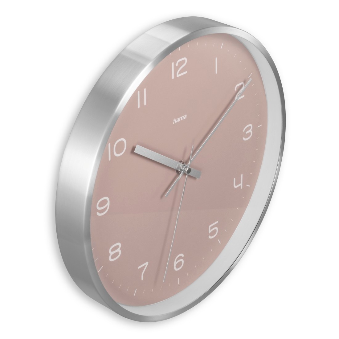 Hama Funkwanduhr »Funkuhr "Fidschi", ohne Ticken, Ø 30 cm, Aluminium«, geräuscharm