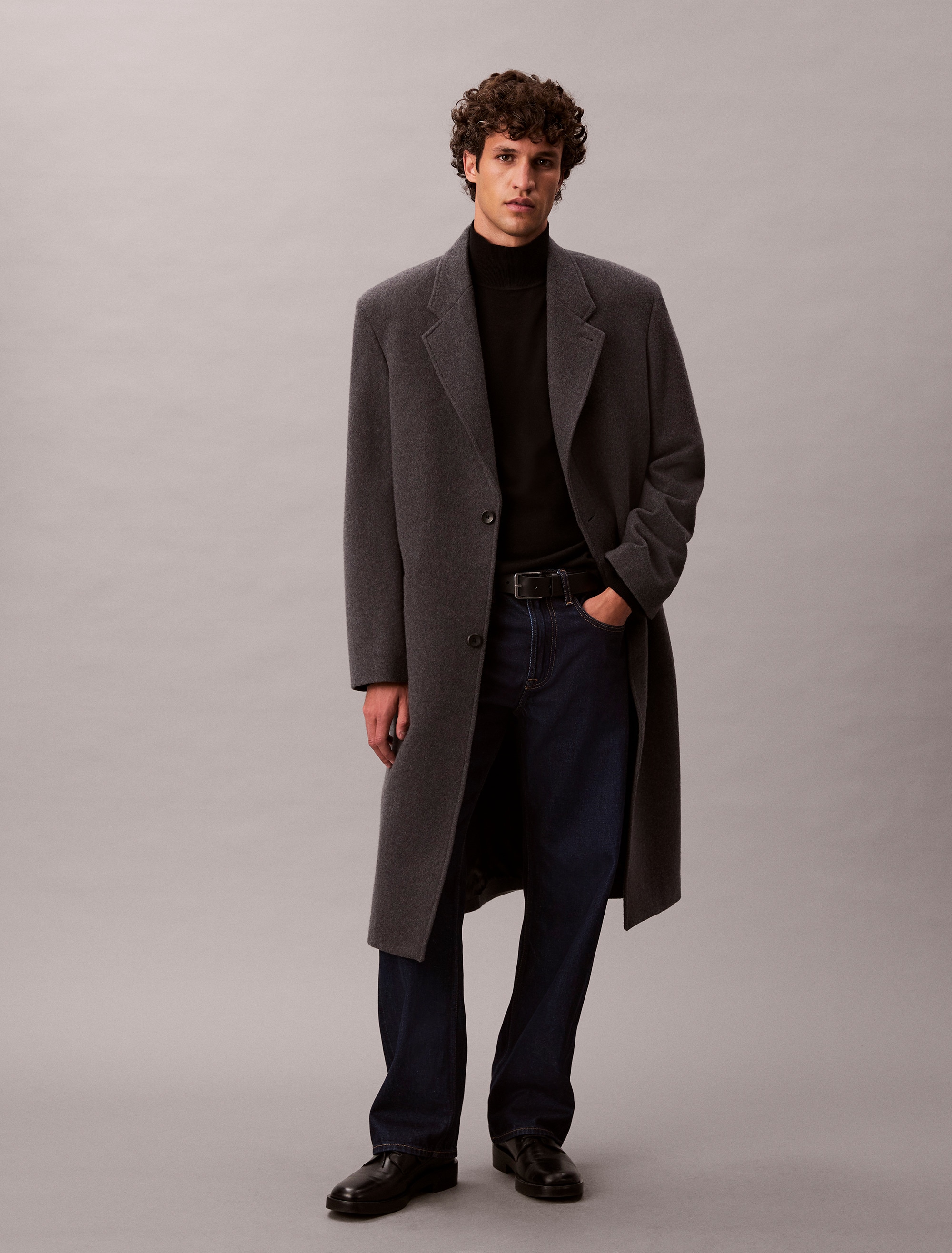 Calvin Klein Stehkragenpullover »LS MERINO MOCK NECK SWTR 14GG« Mit Rundhalsausschnitt, regular fit