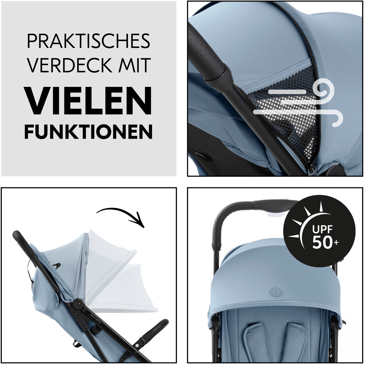 Hauck Kinder-Buggy »Travel N Care Plus, Dusty Blue«, 22 kg