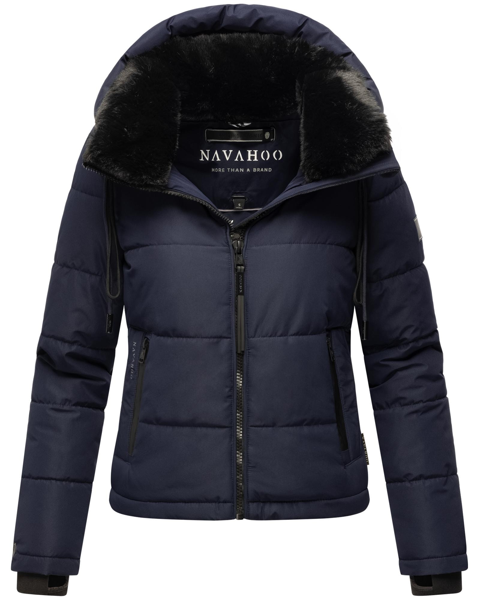 Navahoo Steppjacke "Mit Liebe XIV", mit Kapuze, Warme gesteppte Damen Winterjacke mit kuscheligem Kragen