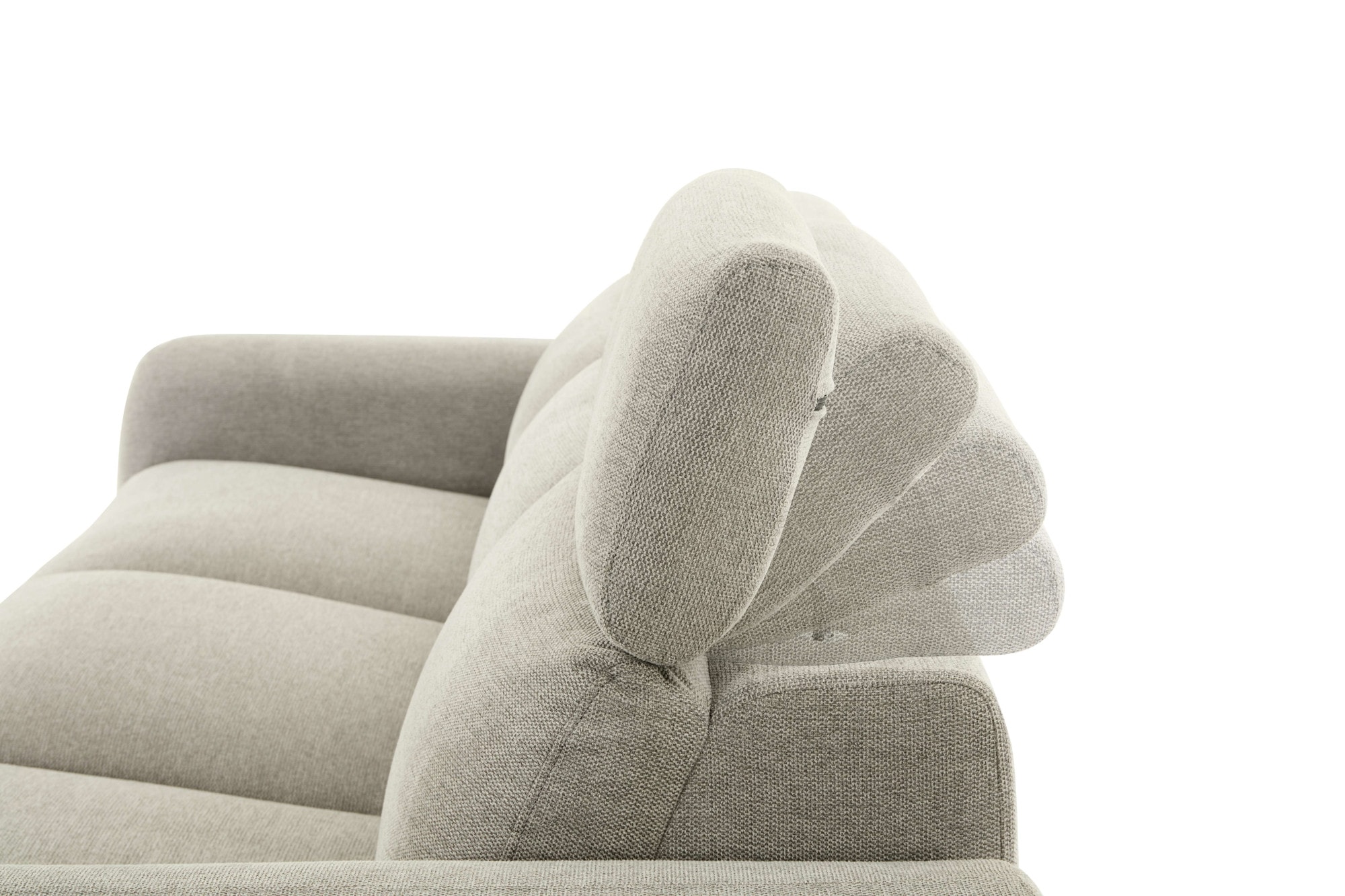 Home affaire Ecksofa »SKAANE Struktur, L-Form, 274 cm, manuelle u. elektrische Funktion,«, 274 cm, mit Kopfteilverstellung und man. oder elektr. Relaxfunktion