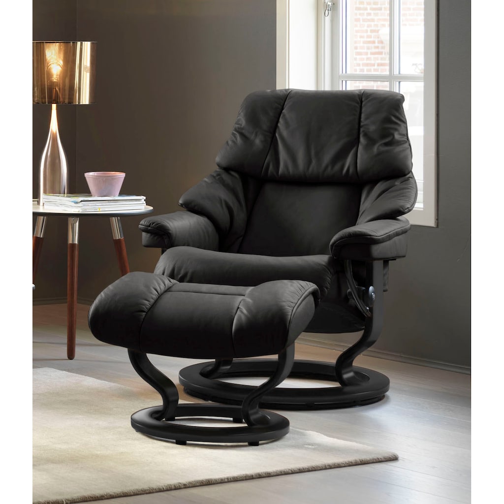 Stressless® Relaxsessel-Set »Reno«, mit Hocker, mit Classic Base, Größe S, M & L, Gestell Schwarz