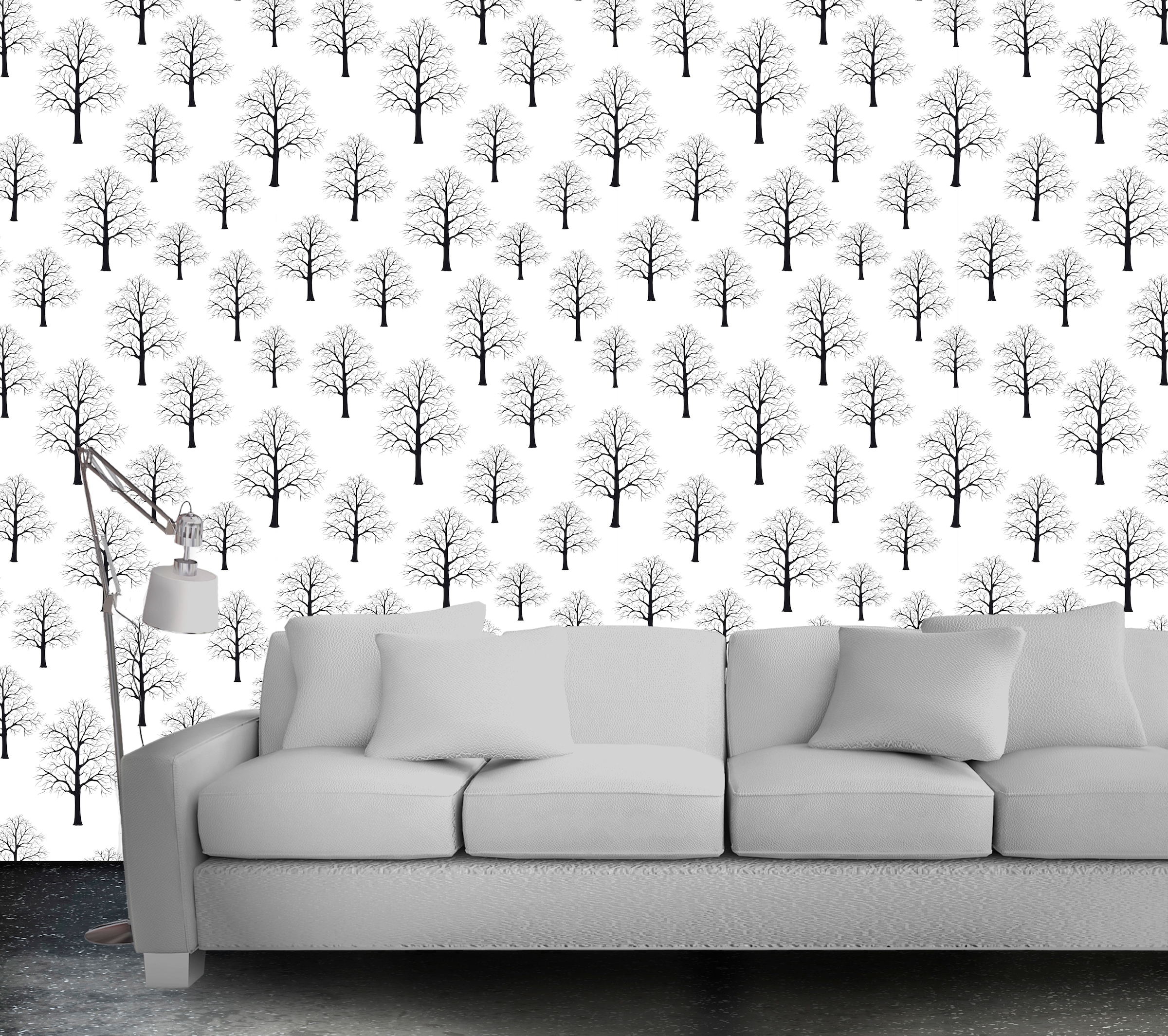 queence Vinyltapete »Owhie«, bedruckt-Motiv-botanisch-floral-gemustert-natürlich, 90x250cm, selbstklebend, kinderleichte Anbringung, Sticker
