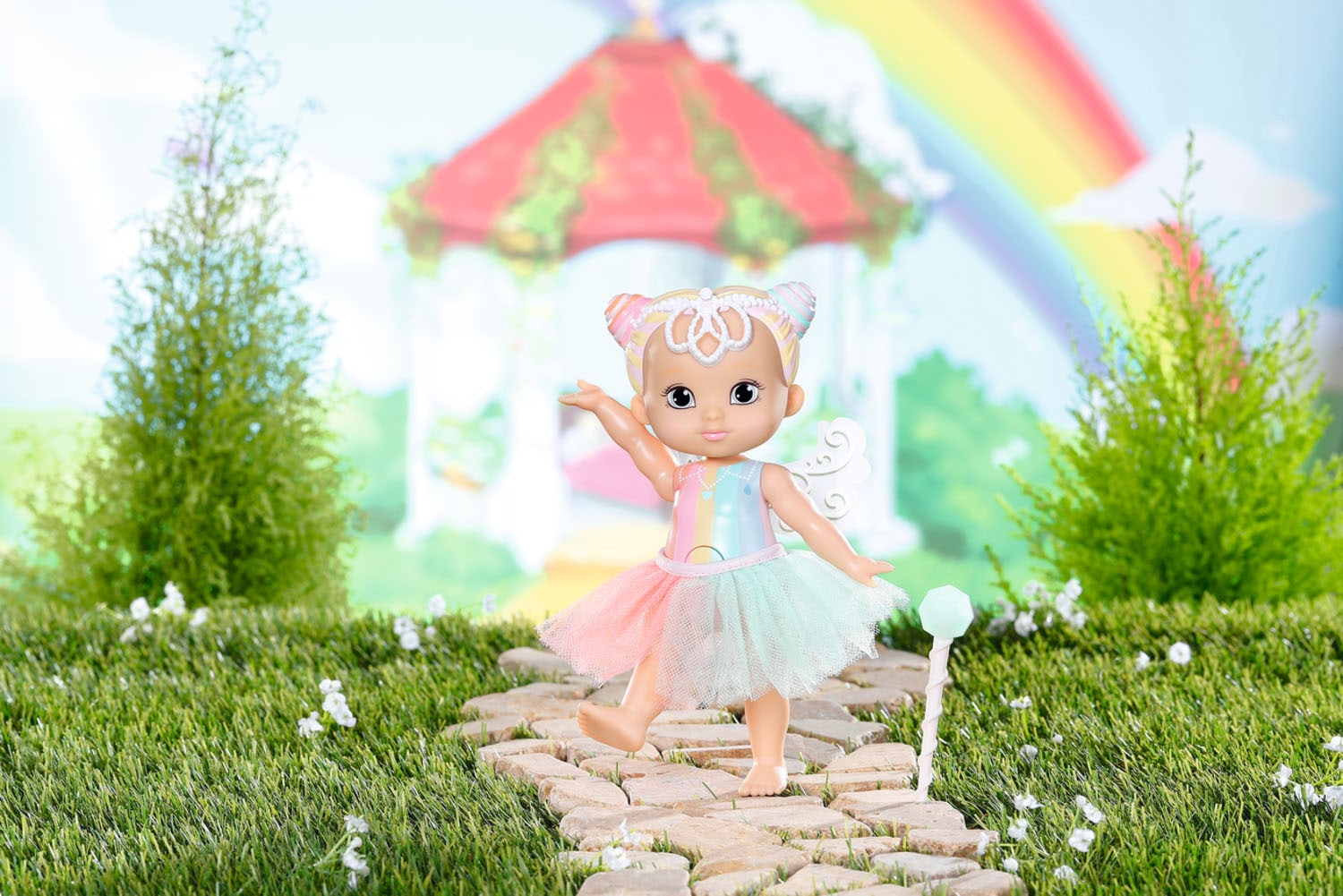 Baby Born Stehpuppe »Storybook Fairy Rainbow, 18 cm«, mit Lichteffekten