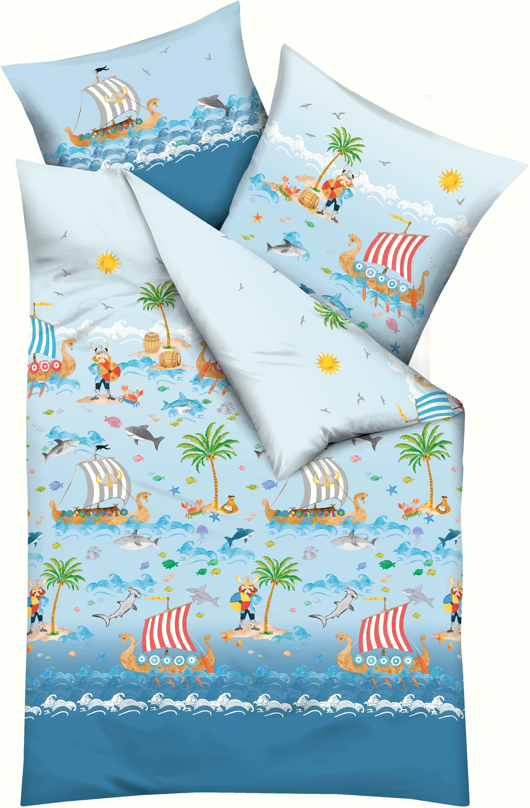 Kaeppel Kinderbettwäsche "Wikinger" 2 Stk. tlg. angenehm wärmend günstig online kaufen