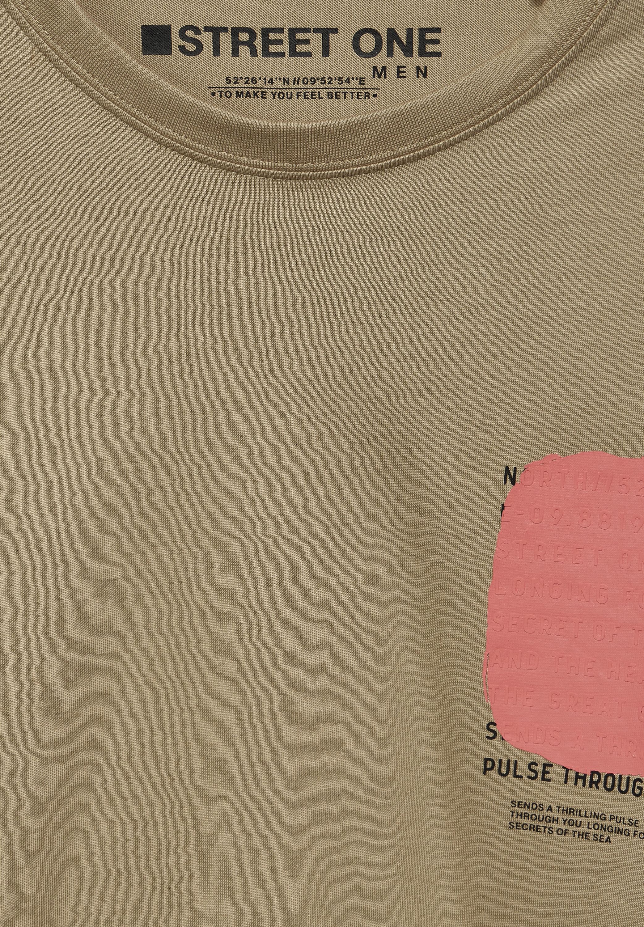 STREET ONE MEN T-Shirt, aus reiner Baumwolle