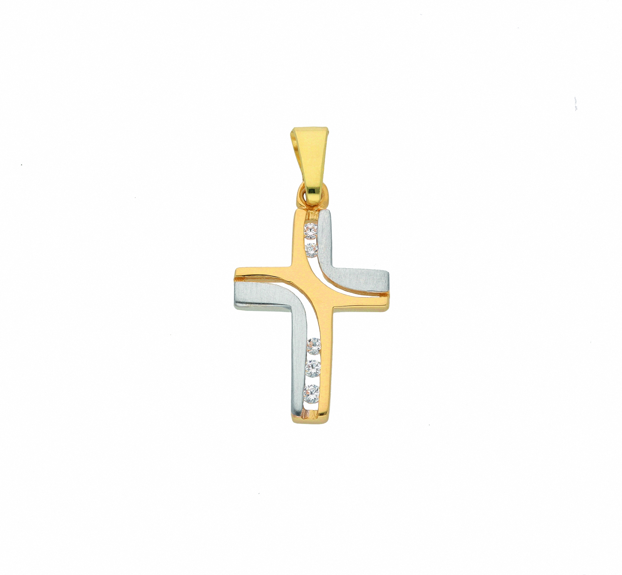 Adelia´s Kette ohne Anhänger »585 Gold Kreuz Anhänger mit Zirkonia«,  Schmuckset - Set mit Halskette für kaufen | BAUR