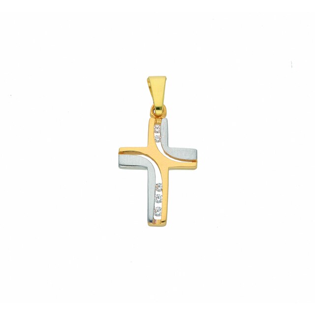 Adelia´s Kette ohne Anhänger »585 Gold Kreuz Anhänger mit Zirkonia«,  Schmuckset - Set mit Halskette für kaufen | BAUR