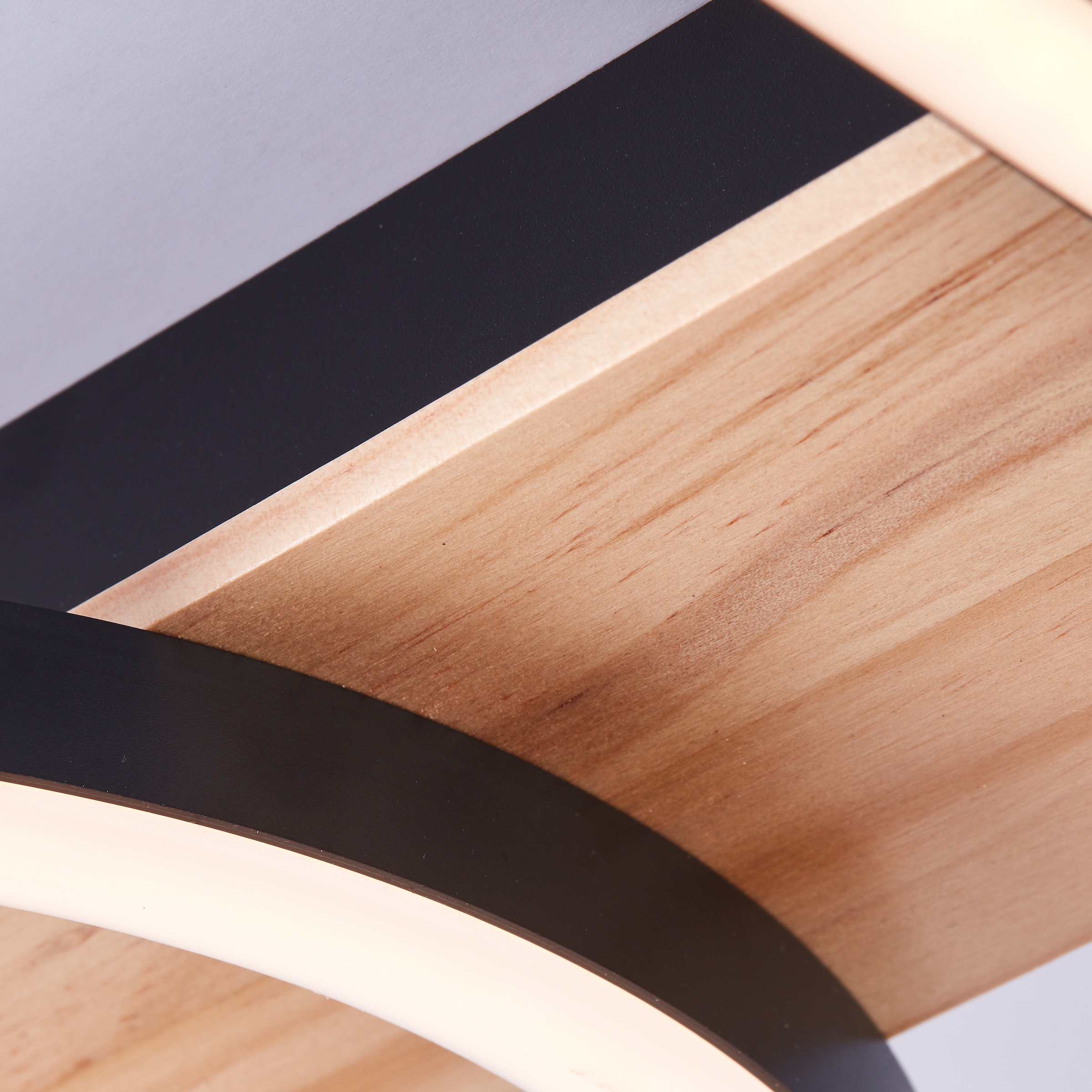 BreLight LED Deckenleuchte »Maureen«, mit Holzakzent, 40 x 42 cm, 2700 lm, 3000 K warmweiß, Holz/Metall