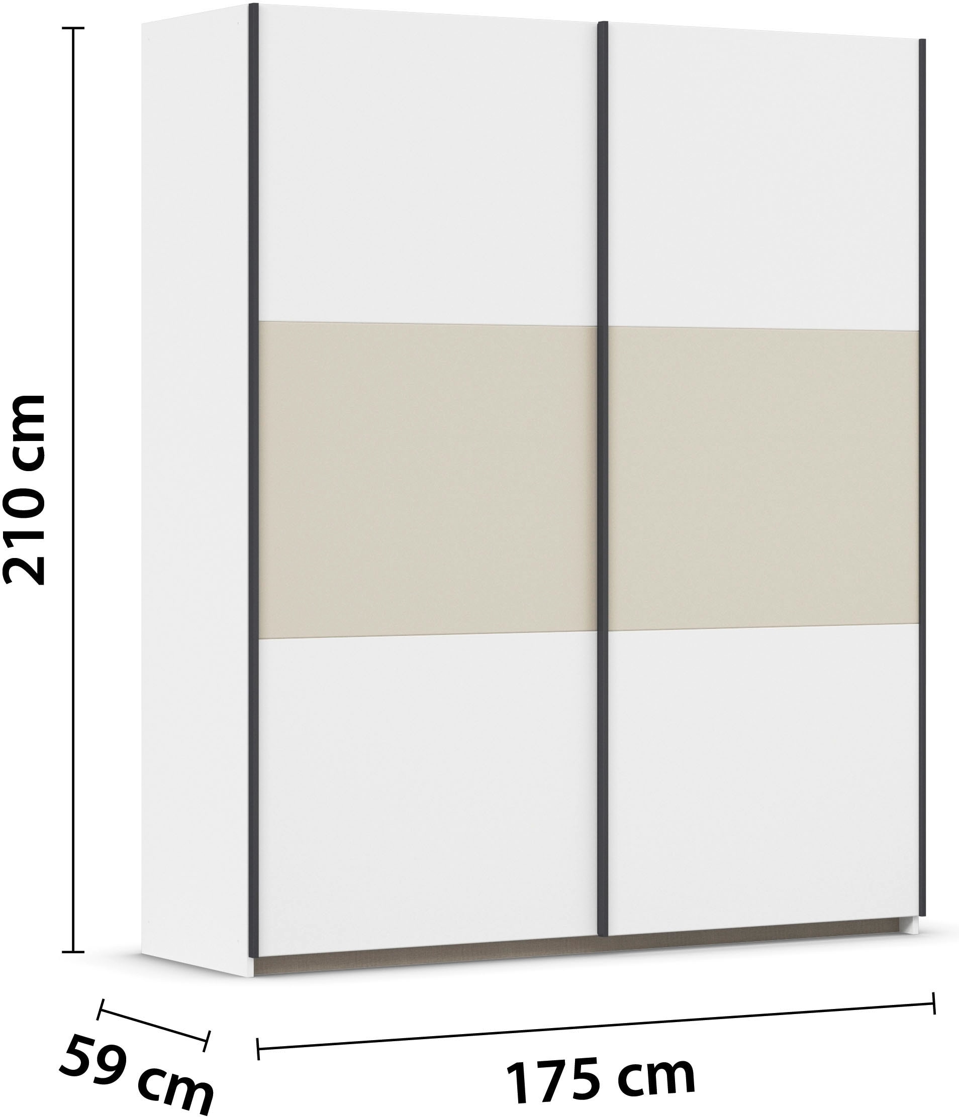 rauch Schwebetürenschrank »Kleiderschrank Schrank Garderobe Garderobenschrank Wäscheschrank NEO«, (in 3 verschiedenen Ausstattungen BASIC/CLASSIC/PREMIUM), mit großzügigem Stauraum und vielfältigen Farbkombinationen