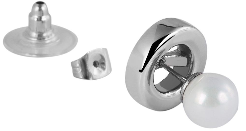 Adelia´s Paar Ohrhänger »Damen Ohrstecker aus poliertem Edelstahl Ø 13 mm«