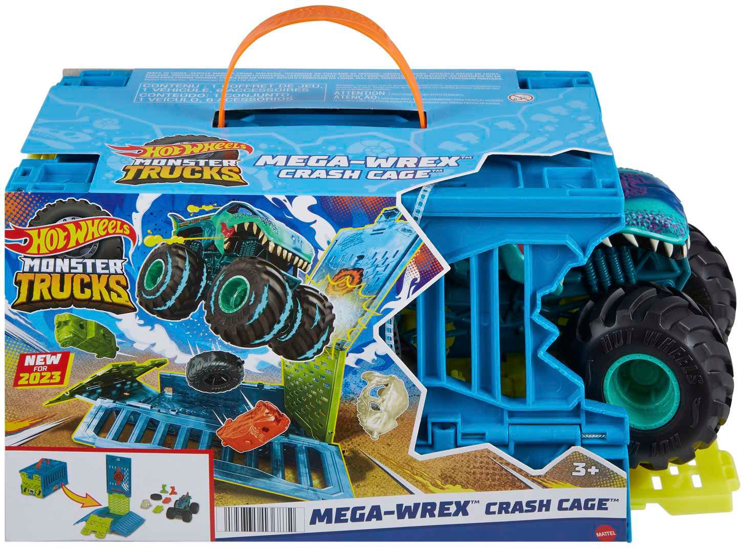 Hot Wheels Spielzeug-Auto »Monster Trucks Mega Wrex Oversized Crash Cage (1:24)«