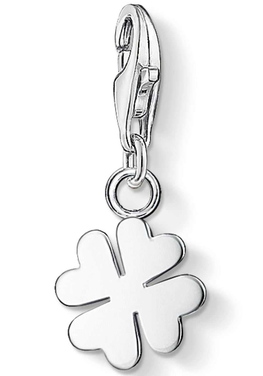 Charm-Einhänger THOMAS SABO "Kleeblatt", silber (silberfarben), Charms, Damen, Silber 925 (recycelt)