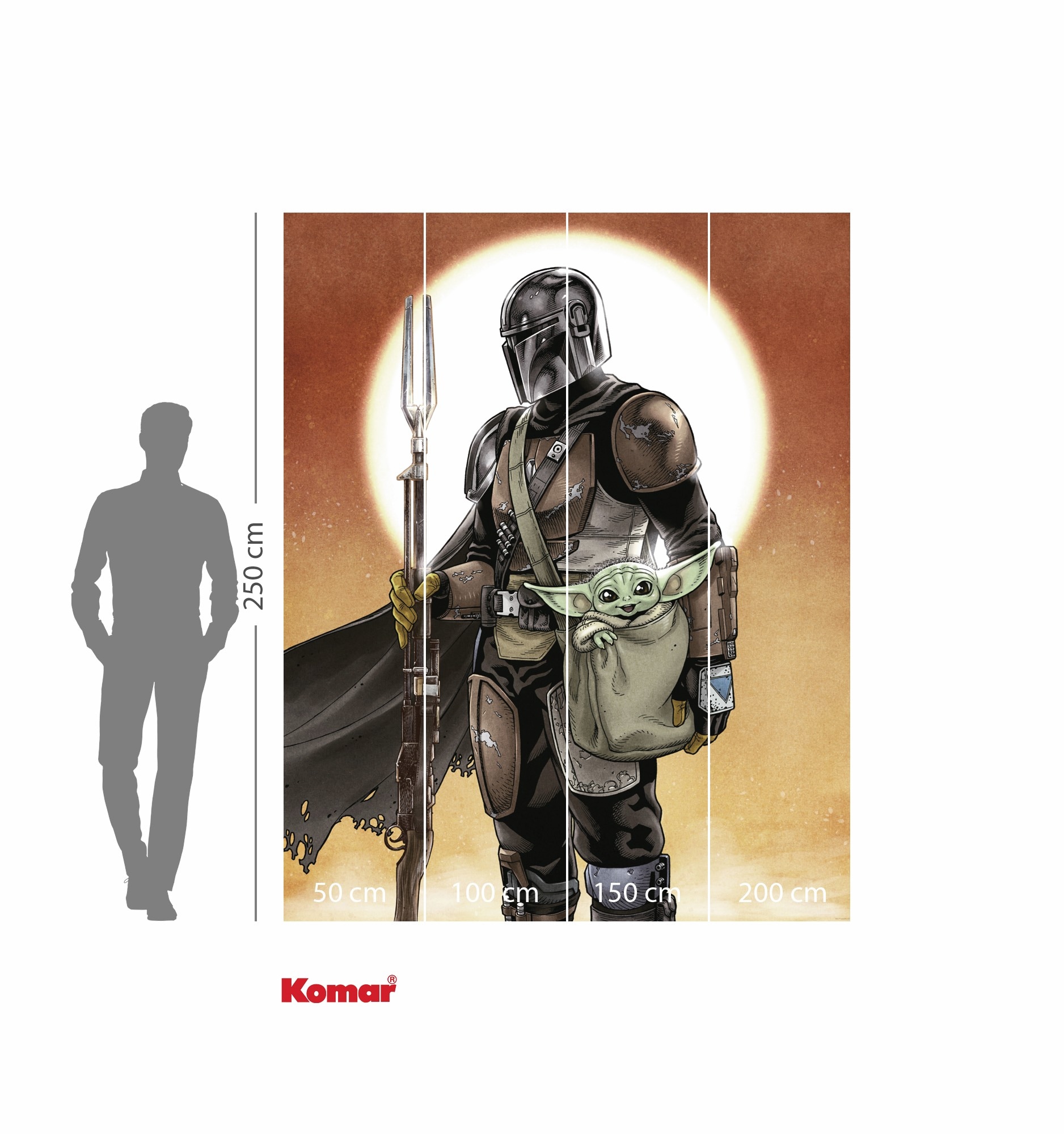 Komar Kindertapete »Star Wars The Mandalorian and Grogu«, bedruckt
