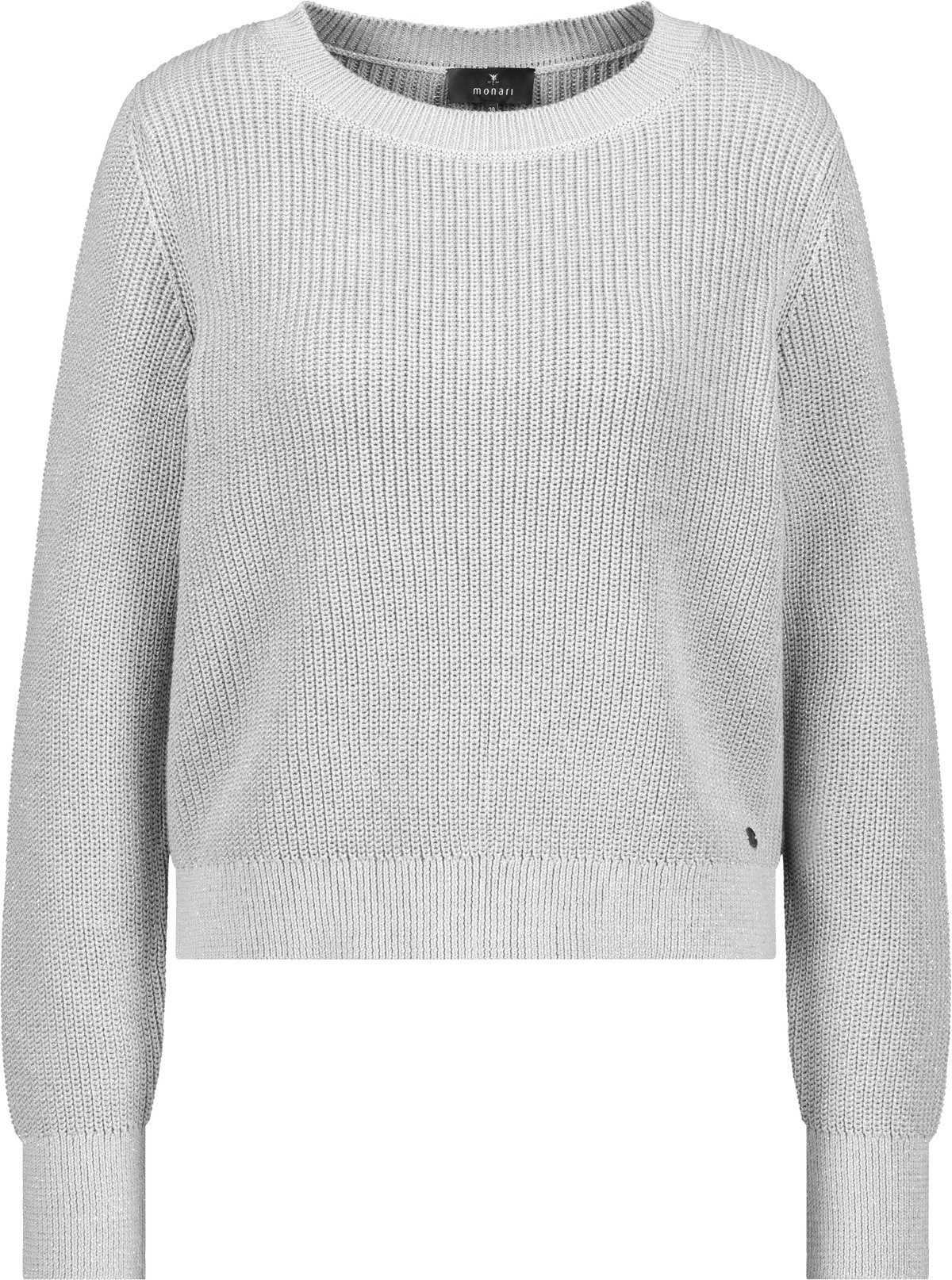 Monari Strickpullover »Pullover Basic Lurex«, Mit Rundhalsausschnitt