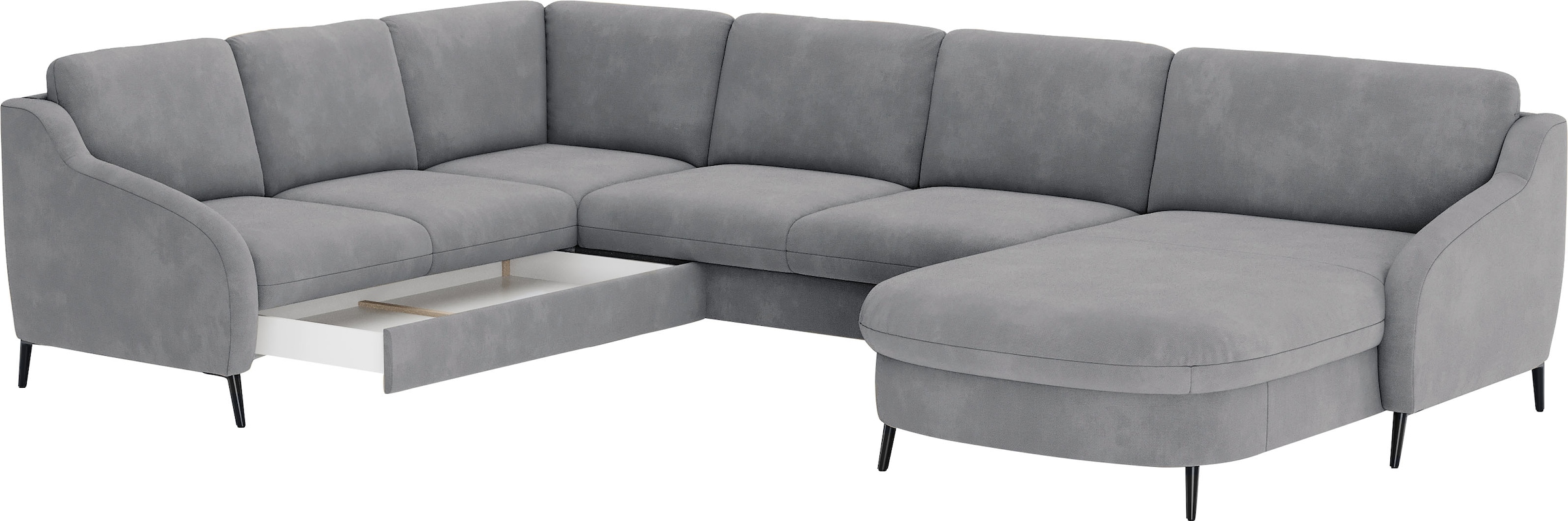 sit&more Wohnlandschaft »Soul U-Form«, wahlweise mit Bettfunktion und Bettkasten oder Schubkasten