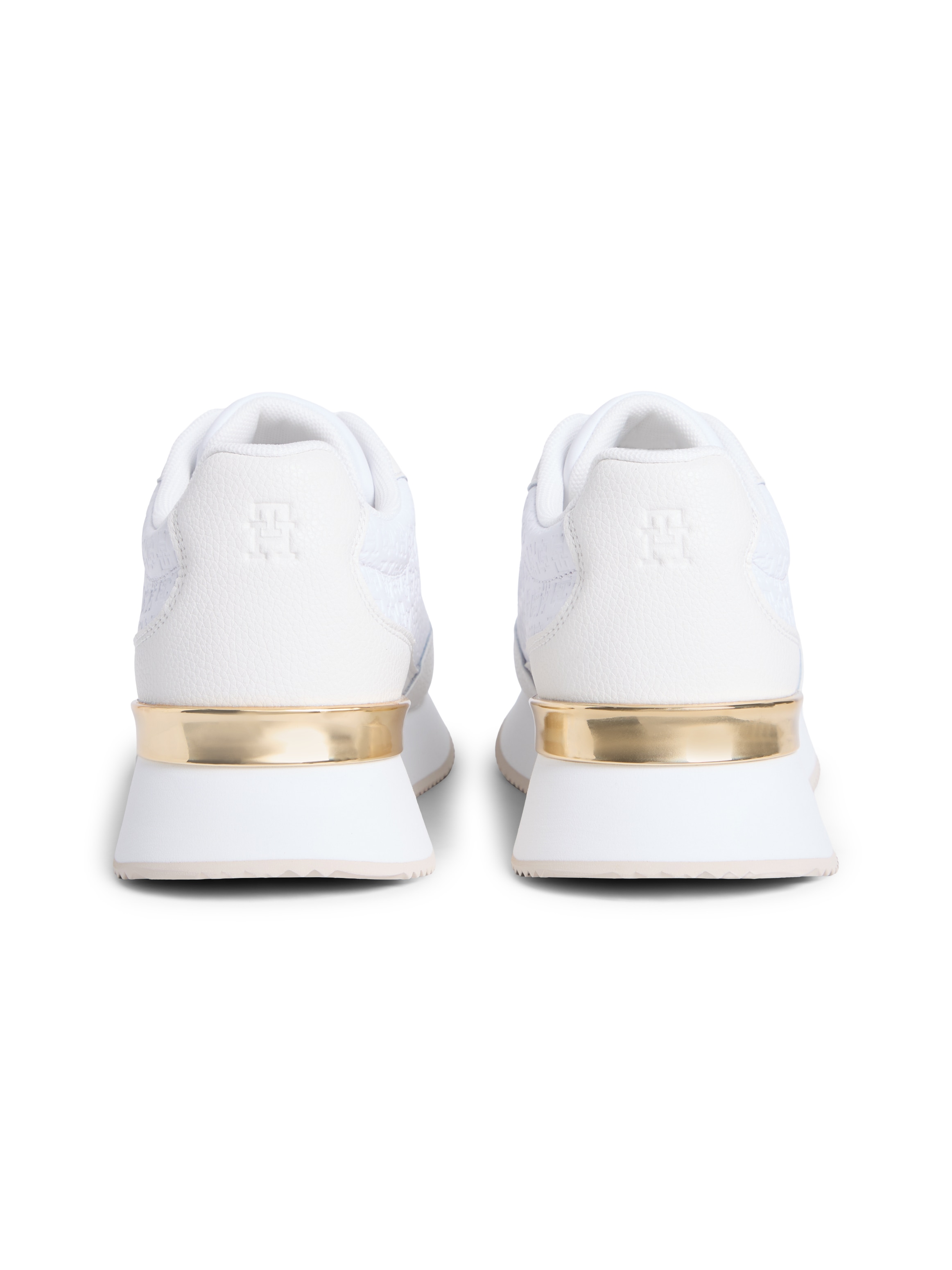 Thumbnail - Tommy Hilfiger Keilsneaker "TH CHIC MONOGRAM RUNNER" Freizeitschuh, Halbschuh, Schnürschuh mit goldfarbenem Besatz