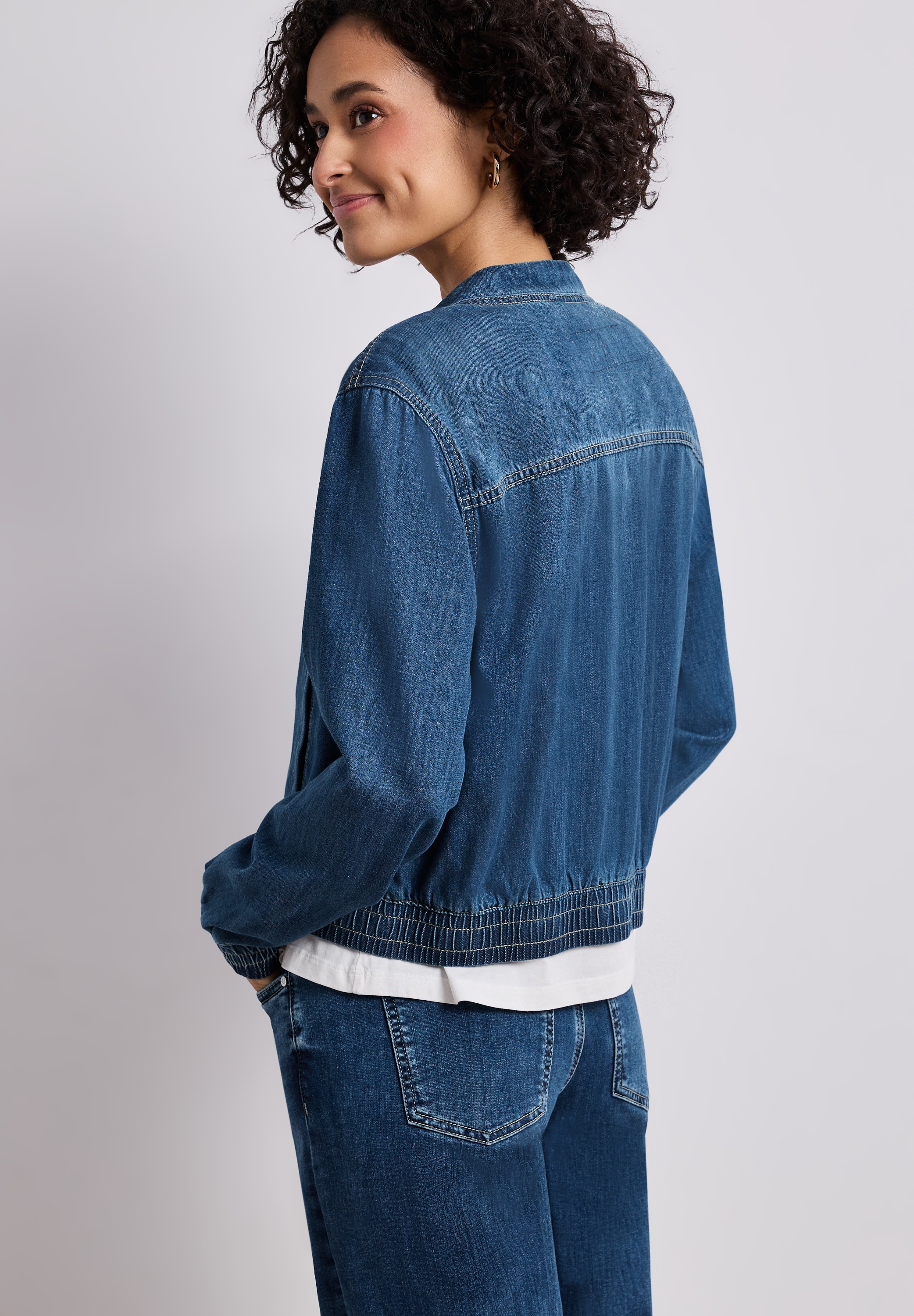 STREET ONE Jeansjacke ohne Kapuze im Denim-Style