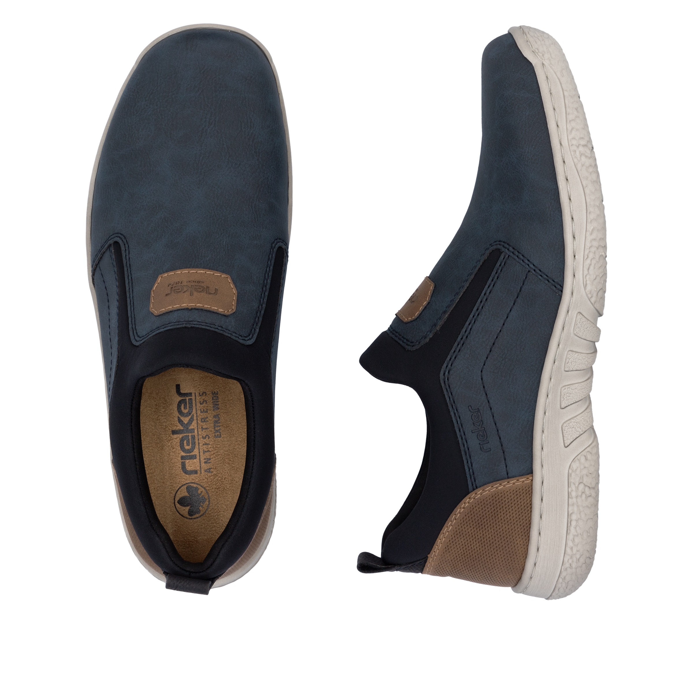 Rieker Slip-On Sneaker, Freizeitschuh, Halbschuh, Sneaker mit Gummizug, zum Schlupfen