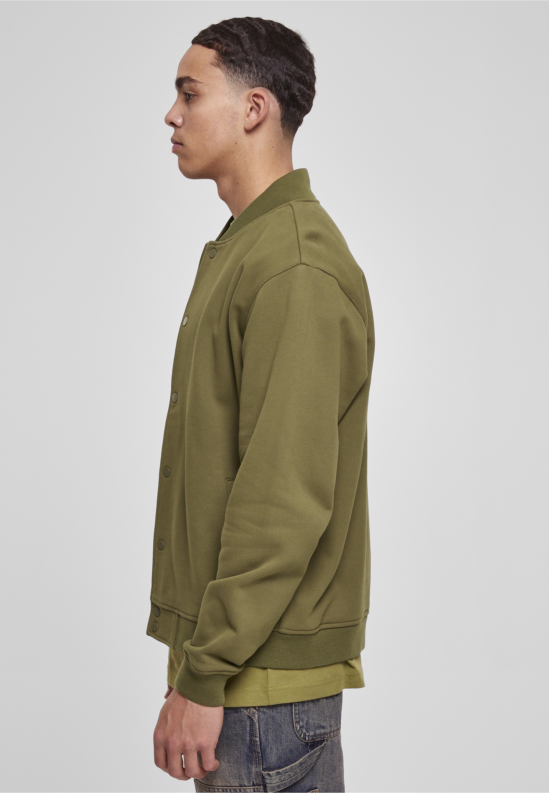 URBAN CLASSICS Collegejacke »Urban Classics Herren Ultra Heavy Solid College Jacket« 1 Stk. tlg. ohne Kapuze