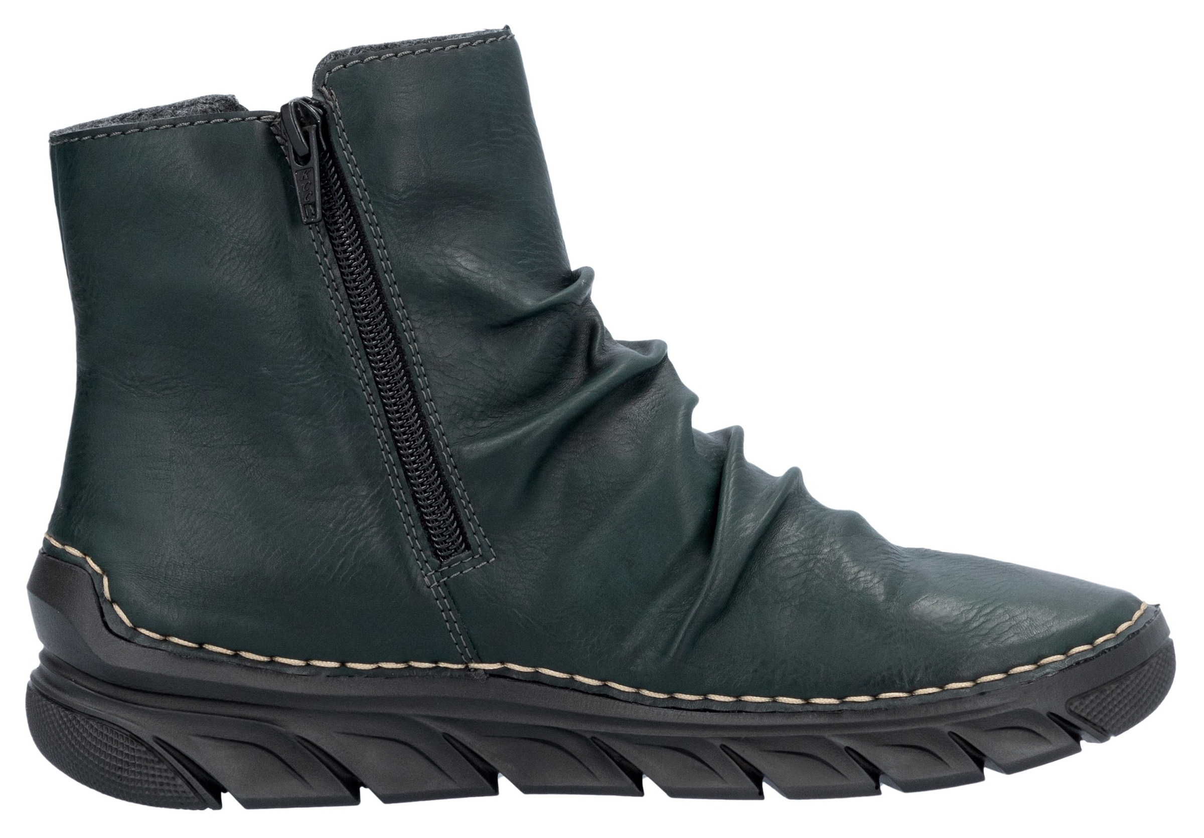 Rieker Stiefelette, Winterboots, Keilsohle, Innenreißverschluss und slouchy Schaft