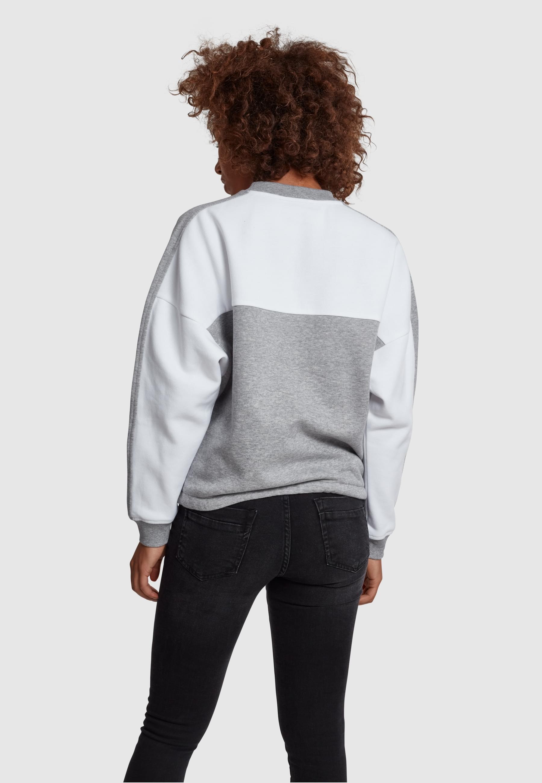URBAN CLASSICS Sweatshirt »Urban Classics Damen Ladies Oversize 2-Tone Stripe Crew«, (1 tlg.)