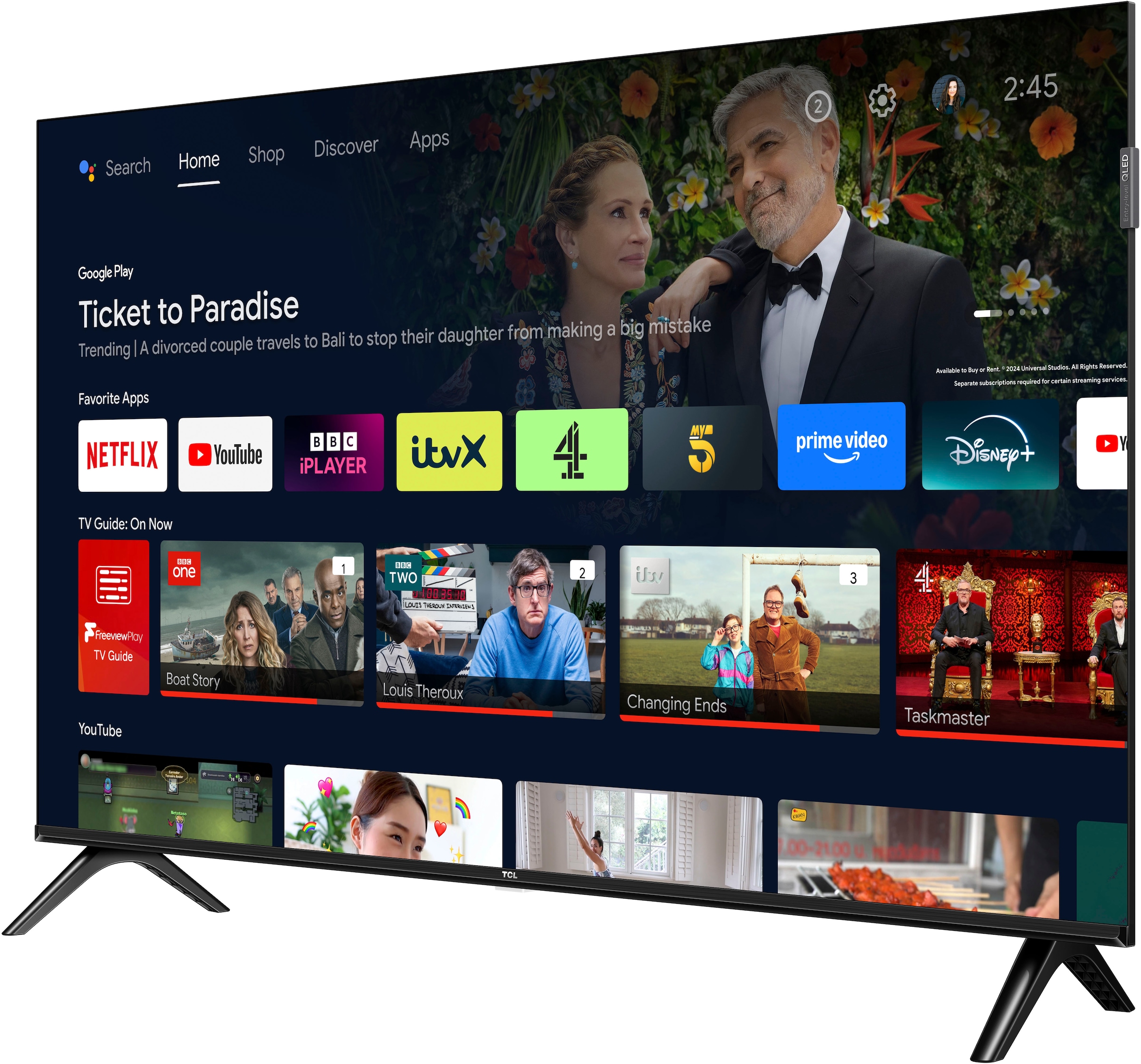 TCL QLED-Fernseher »32V5CX1«, HD, Android TV, Android TV, Dolby Audio, HD, HDR 10, Slim, Bluetooth, 32 Zoll / 81 cm